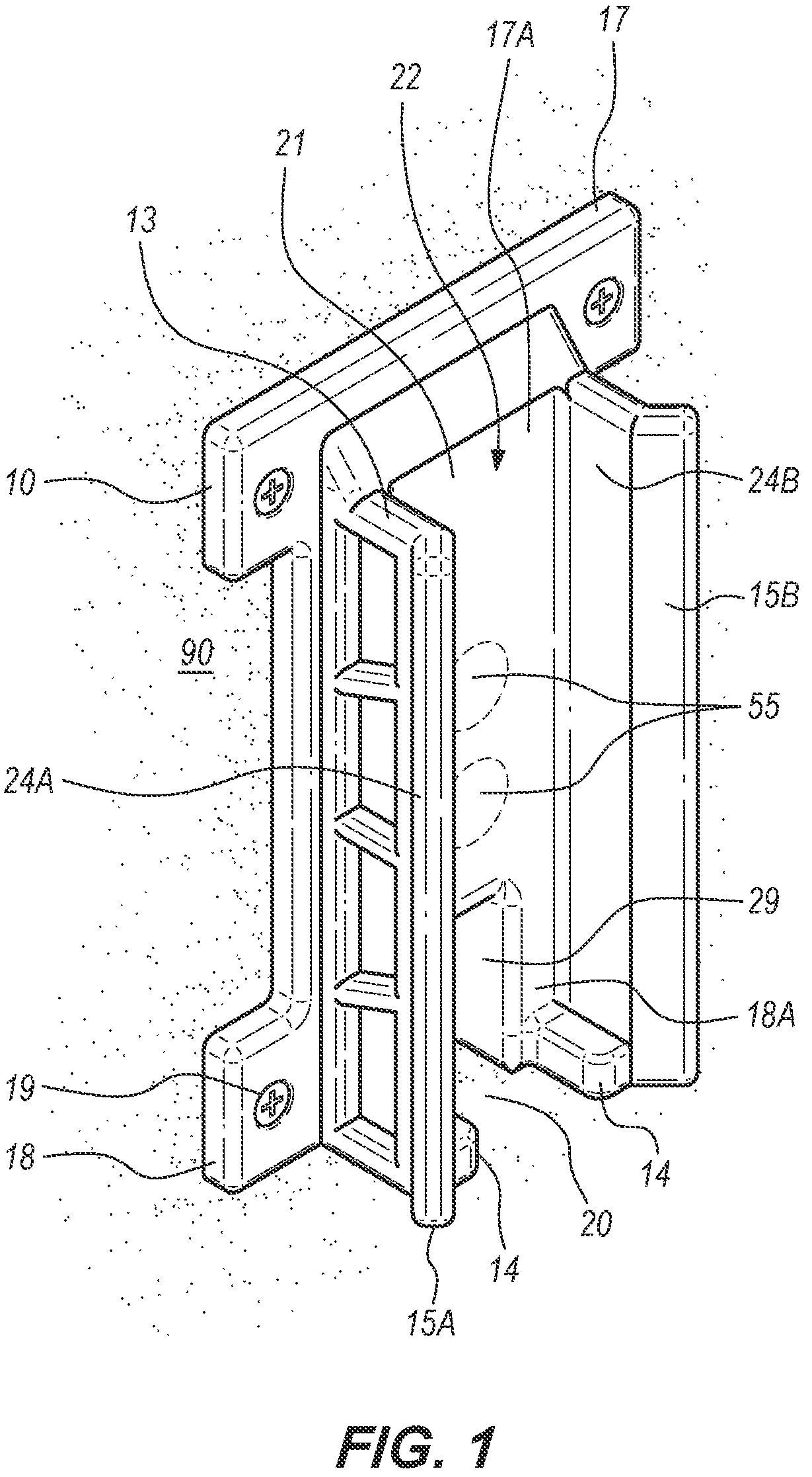 Patent US12313363 Figure 1 – Firearm mounting device