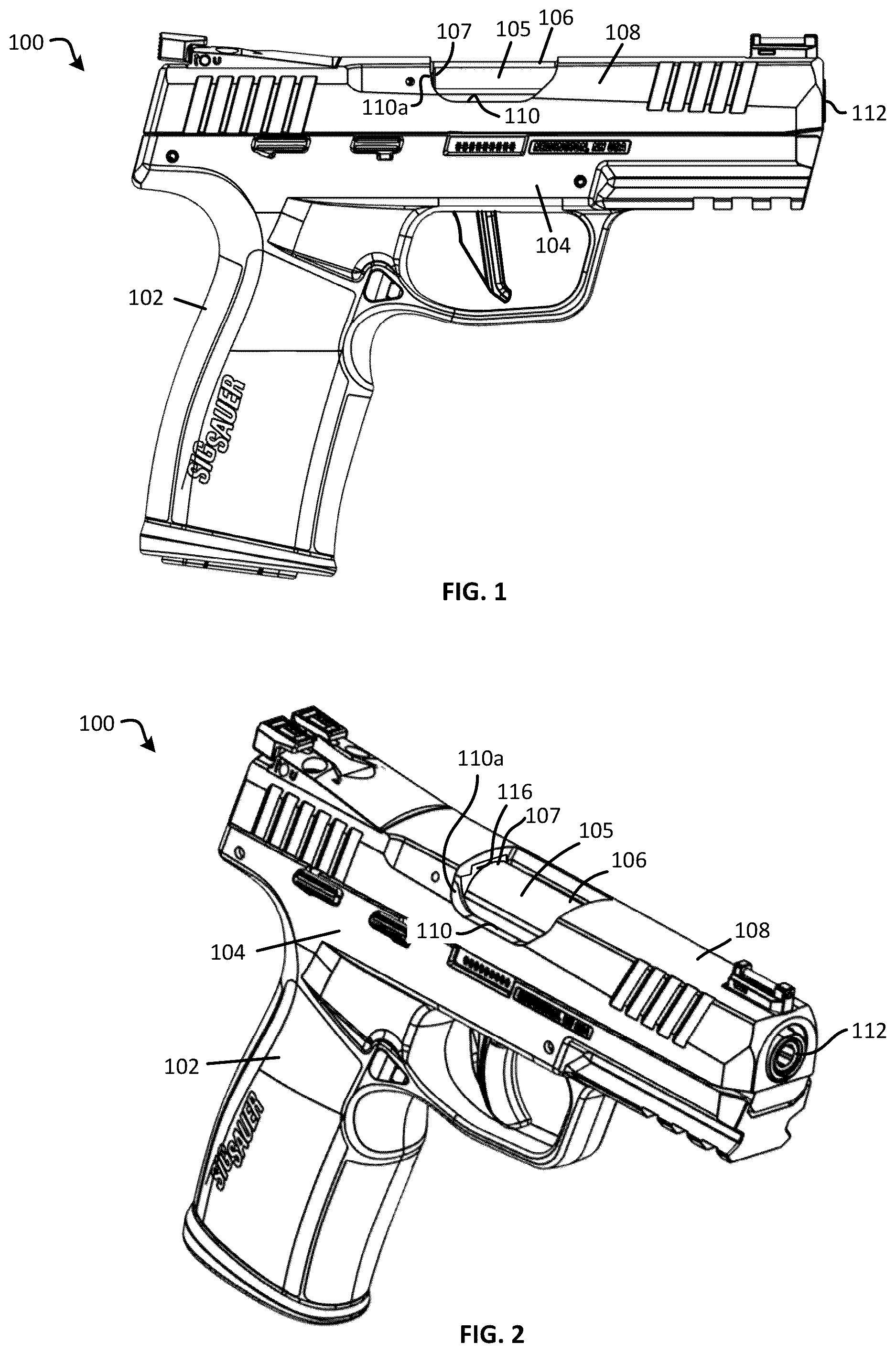 Patent US12313364 Figure 1 – Safety mechanism for blowback firearm