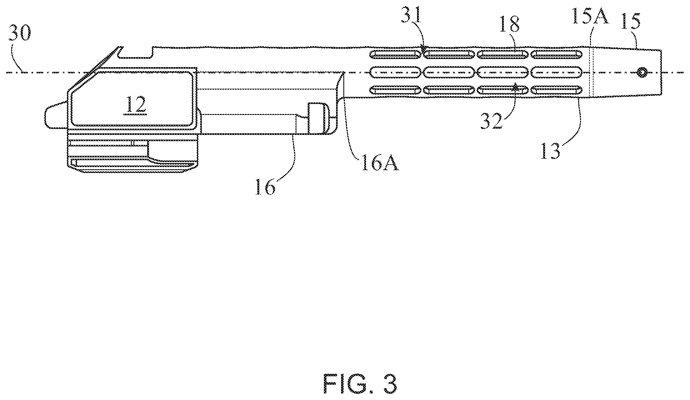 Patent US12313365 Figure 3 – Skeletonized bolt carrier for an AK rifle