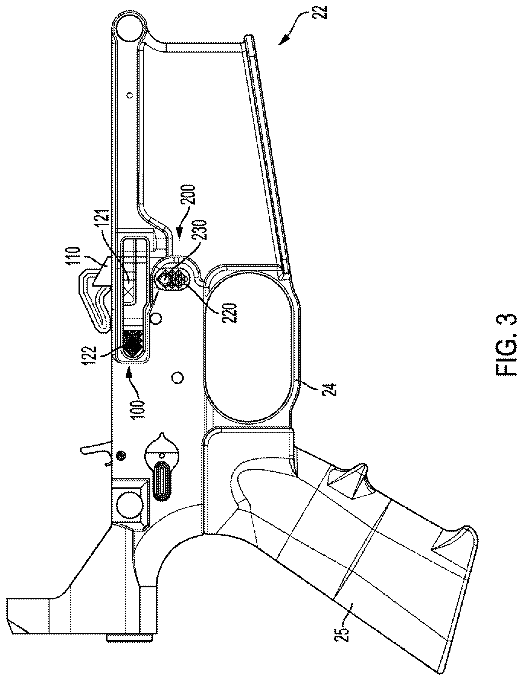 Patent US12313366 Figure 3 – Ambidextrous firearm controls