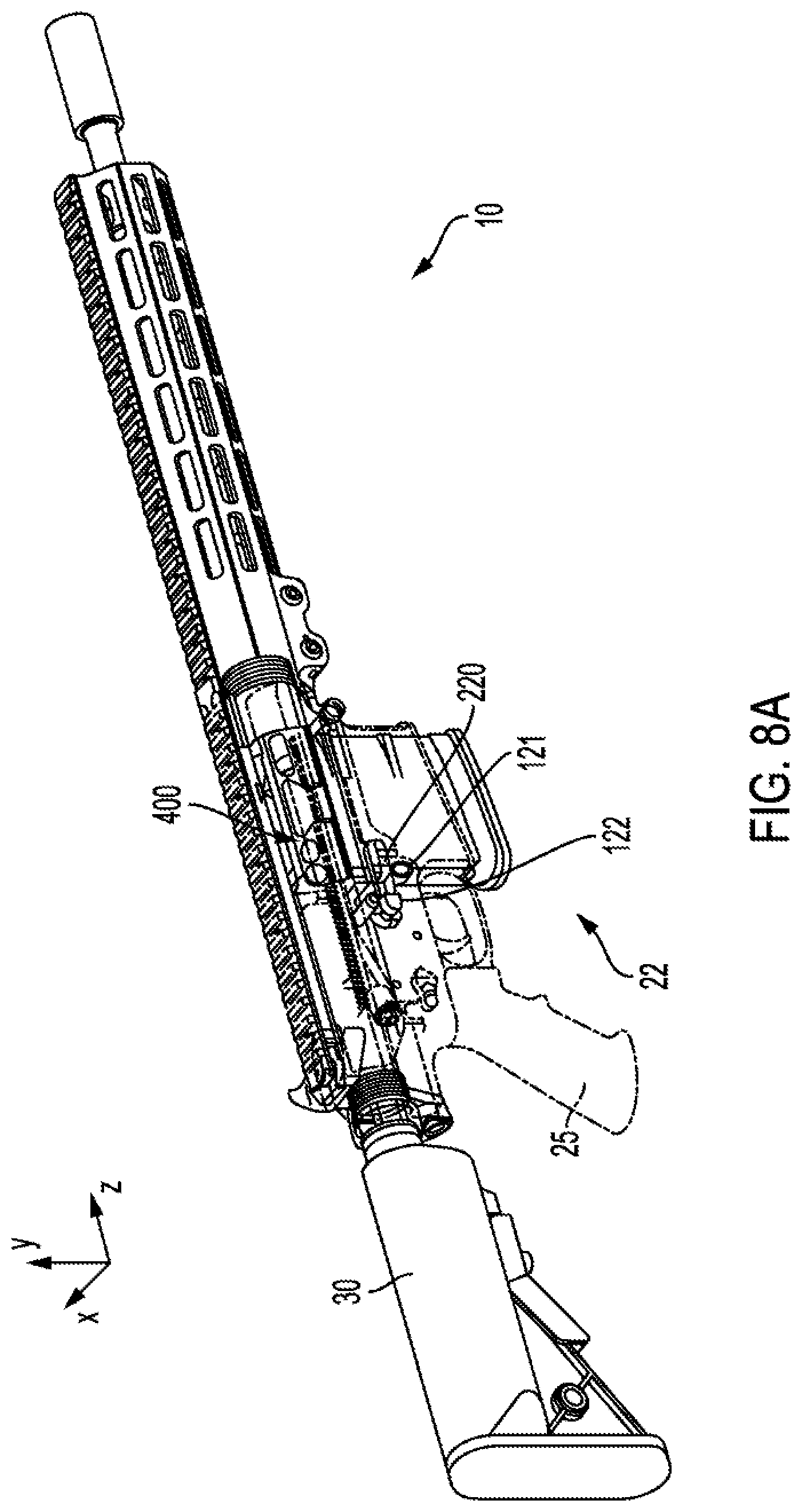 Patent US12313366 Figure 12 – Ambidextrous firearm controls