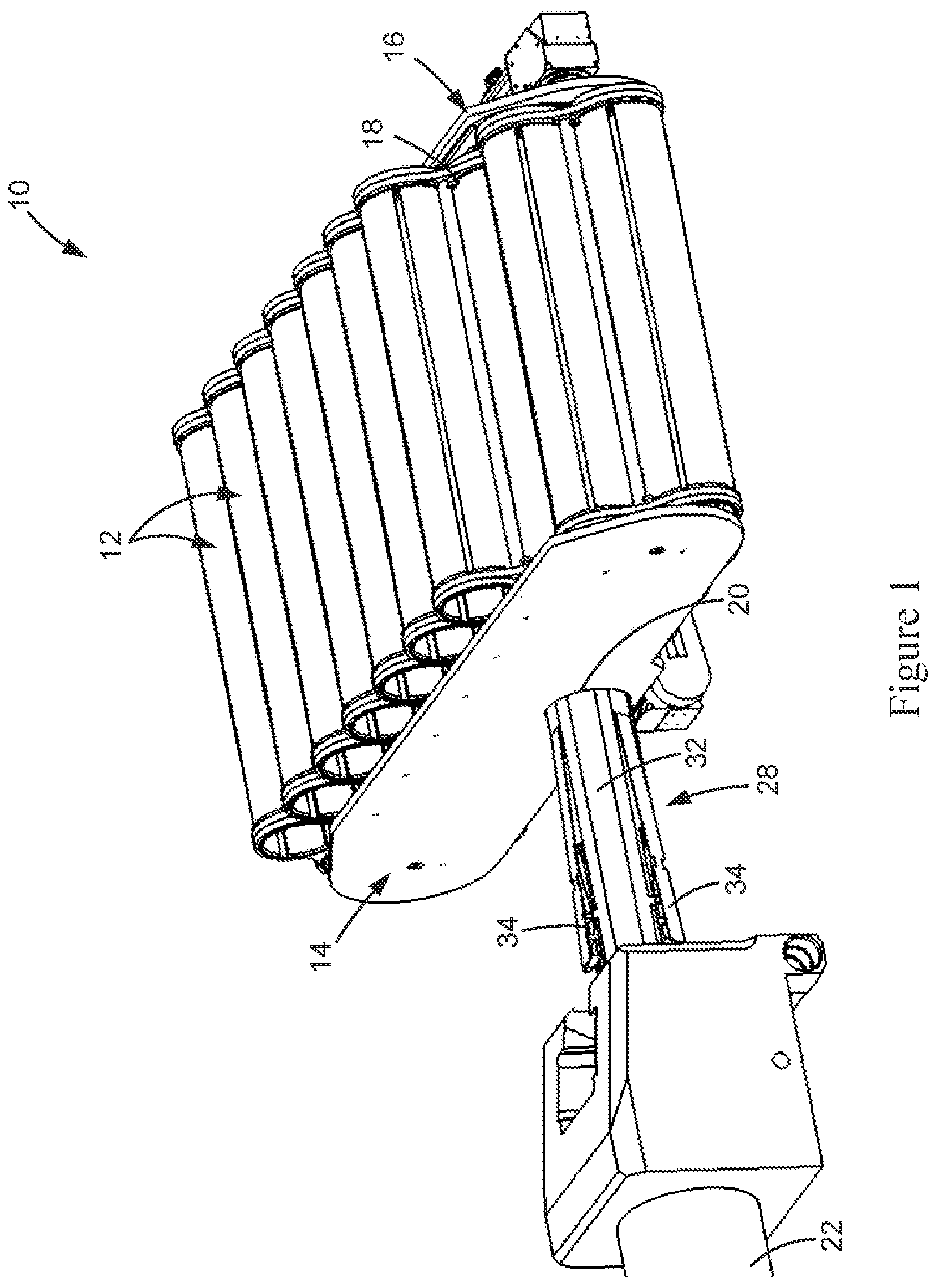 Patent US12313368 Figure 1 – Storage and loading system for large caliber ammunition
