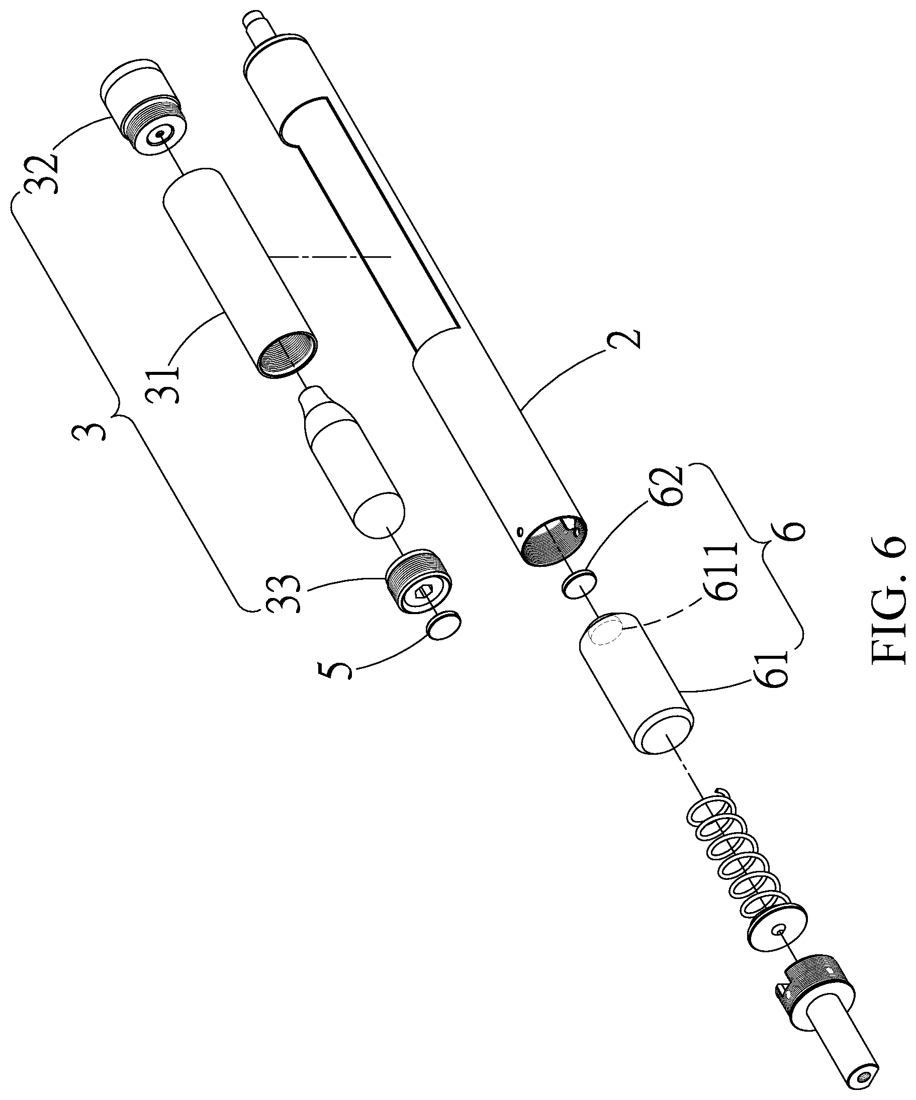 Patent US12313370 Figure 6 – Gas canister replacement structure of toy gun