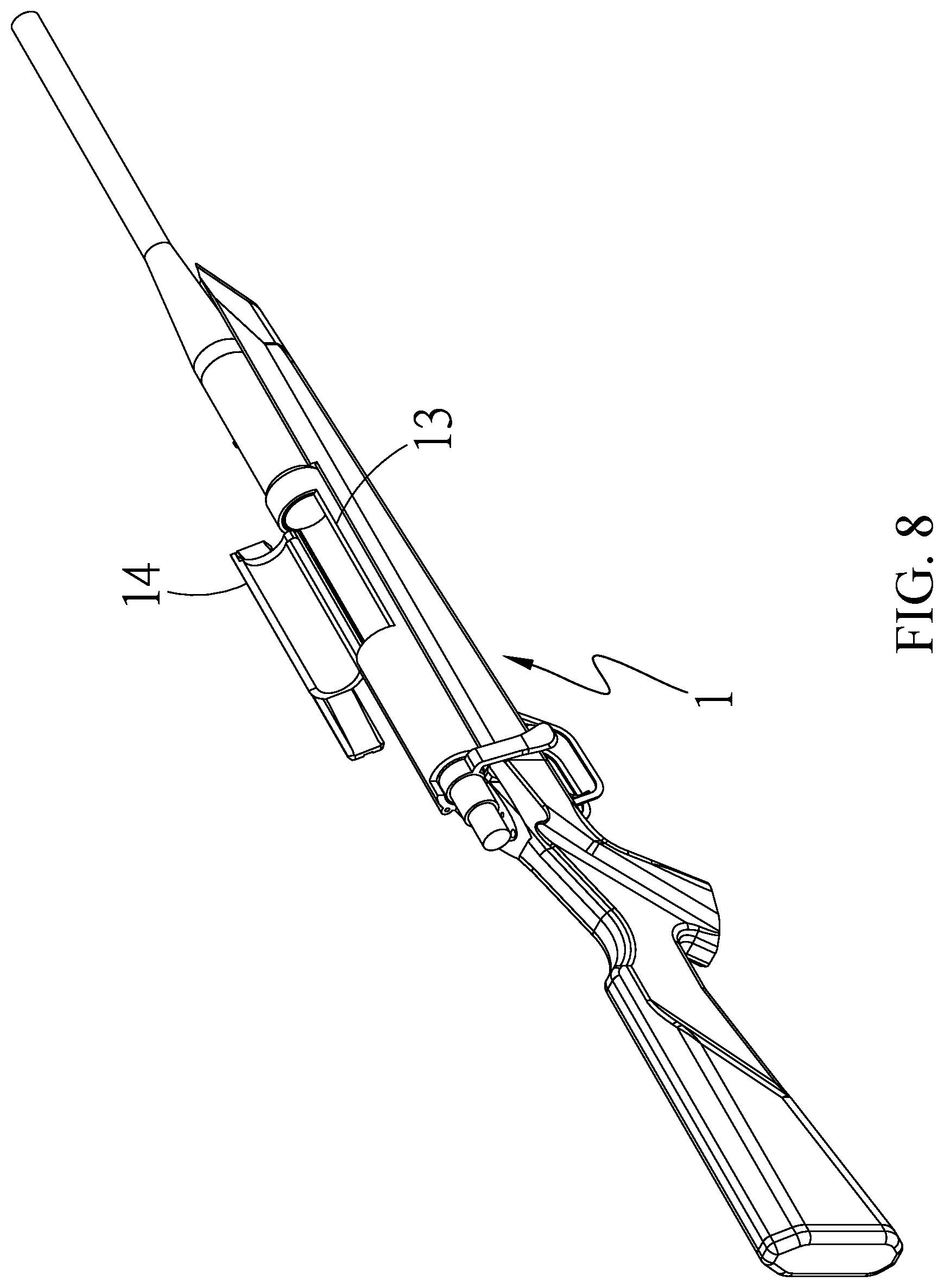 Patent US12313370 Figure 8 – Gas canister replacement structure of toy gun
