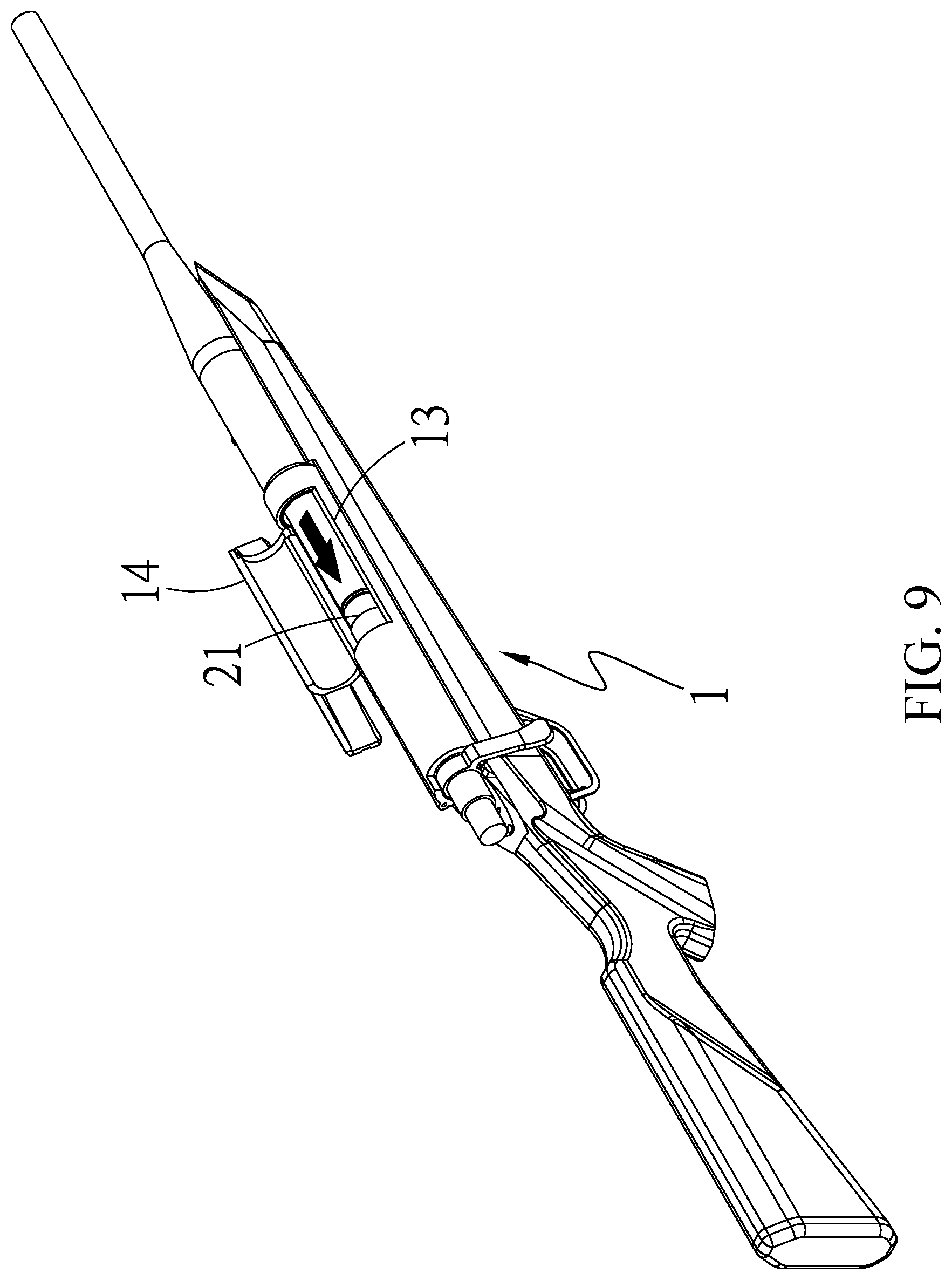 Patent US12313370 Figure 9 – Gas canister replacement structure of toy gun
