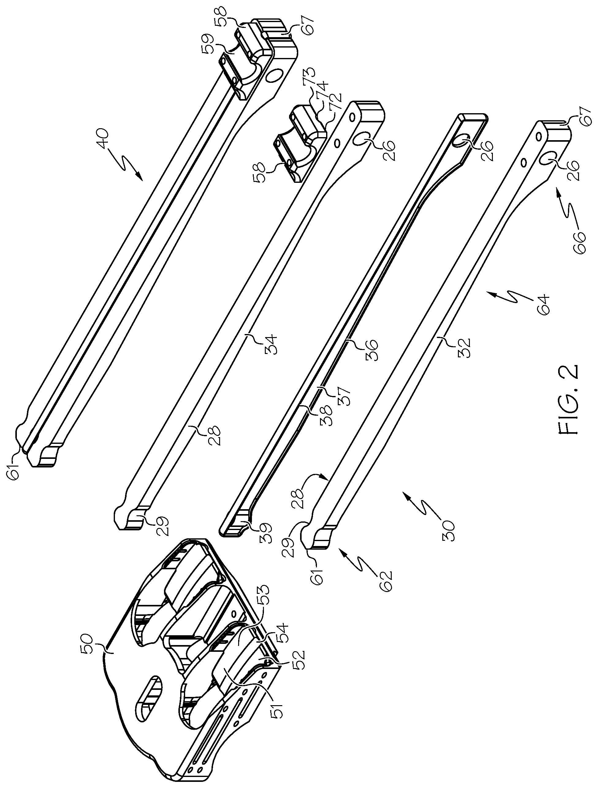 Patent US12313371 Figure 2 – Archery bow limb construction