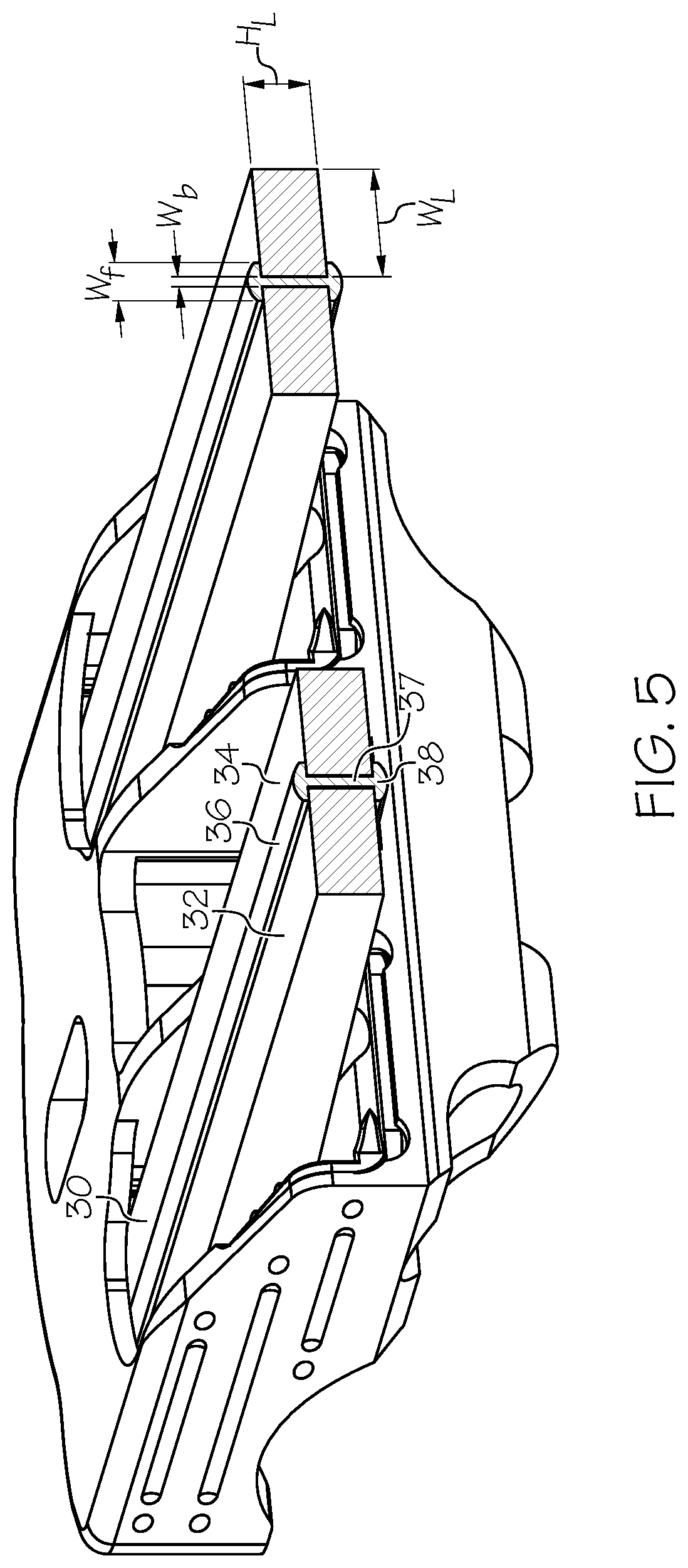 Patent US12313371 Figure 5 – Archery bow limb construction