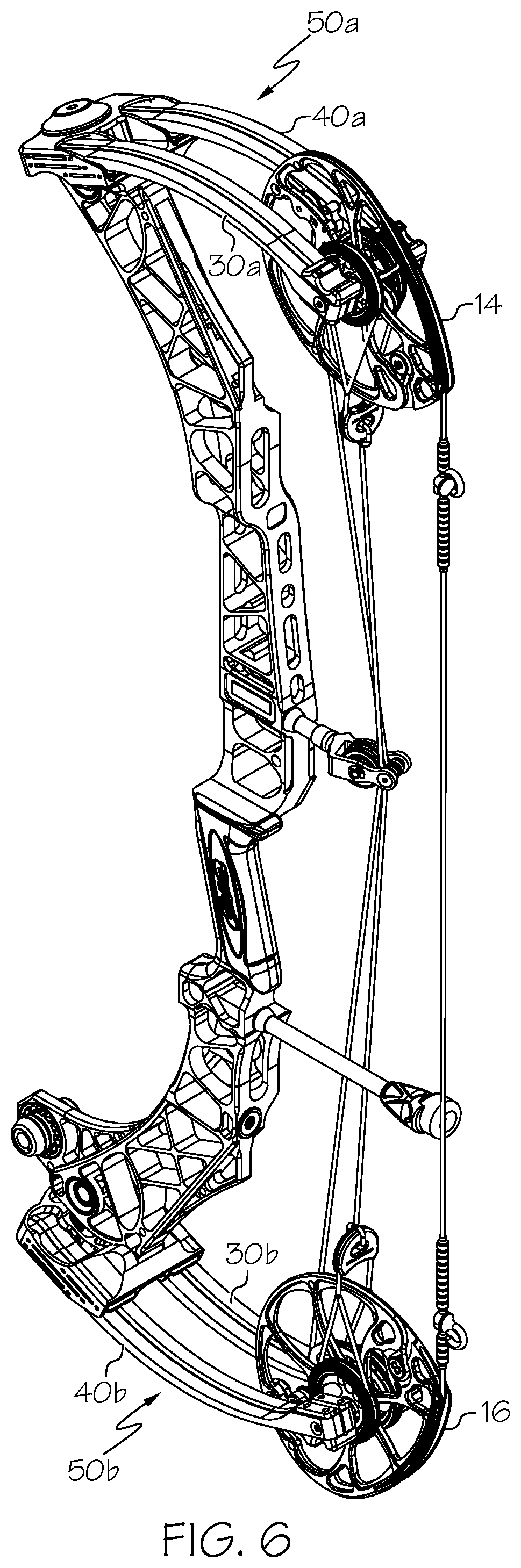 Patent US12313371 Figure 6 – Archery bow limb construction