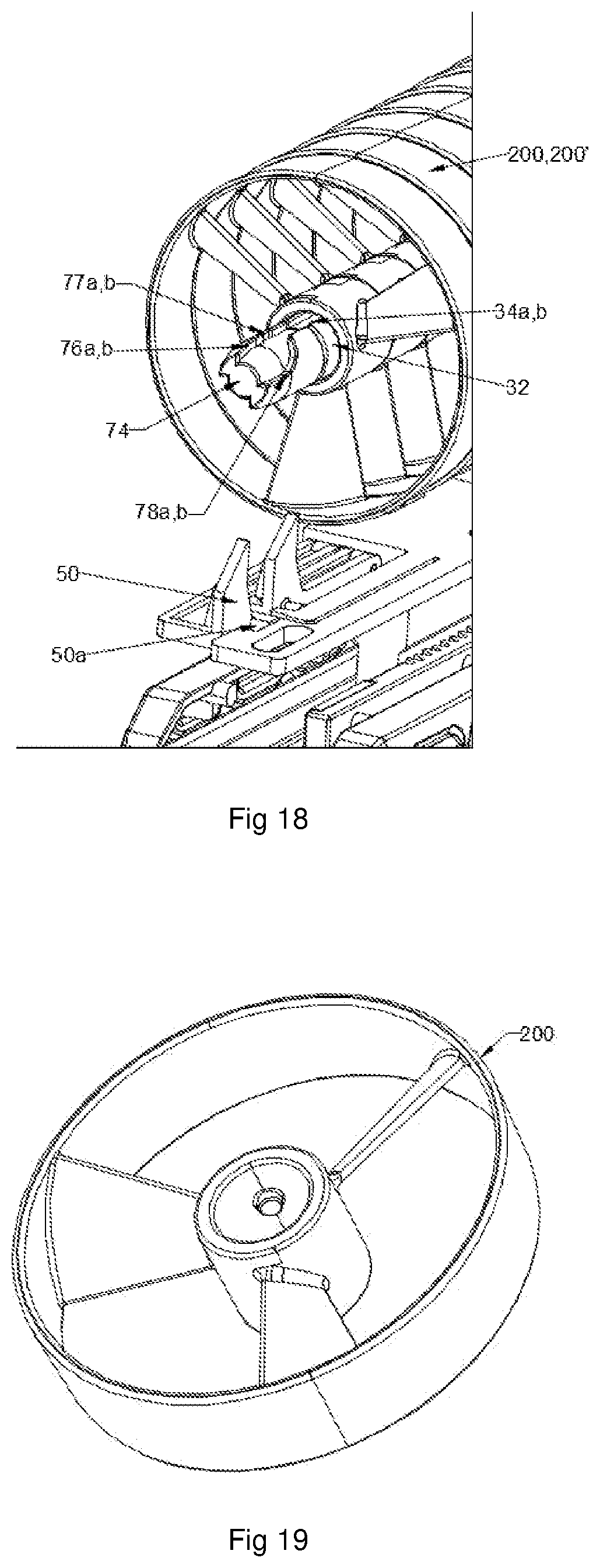 Patent US12313372 Figure 10 – Toy copter ring launcher with axially stacked ring magazine and improved copter ring