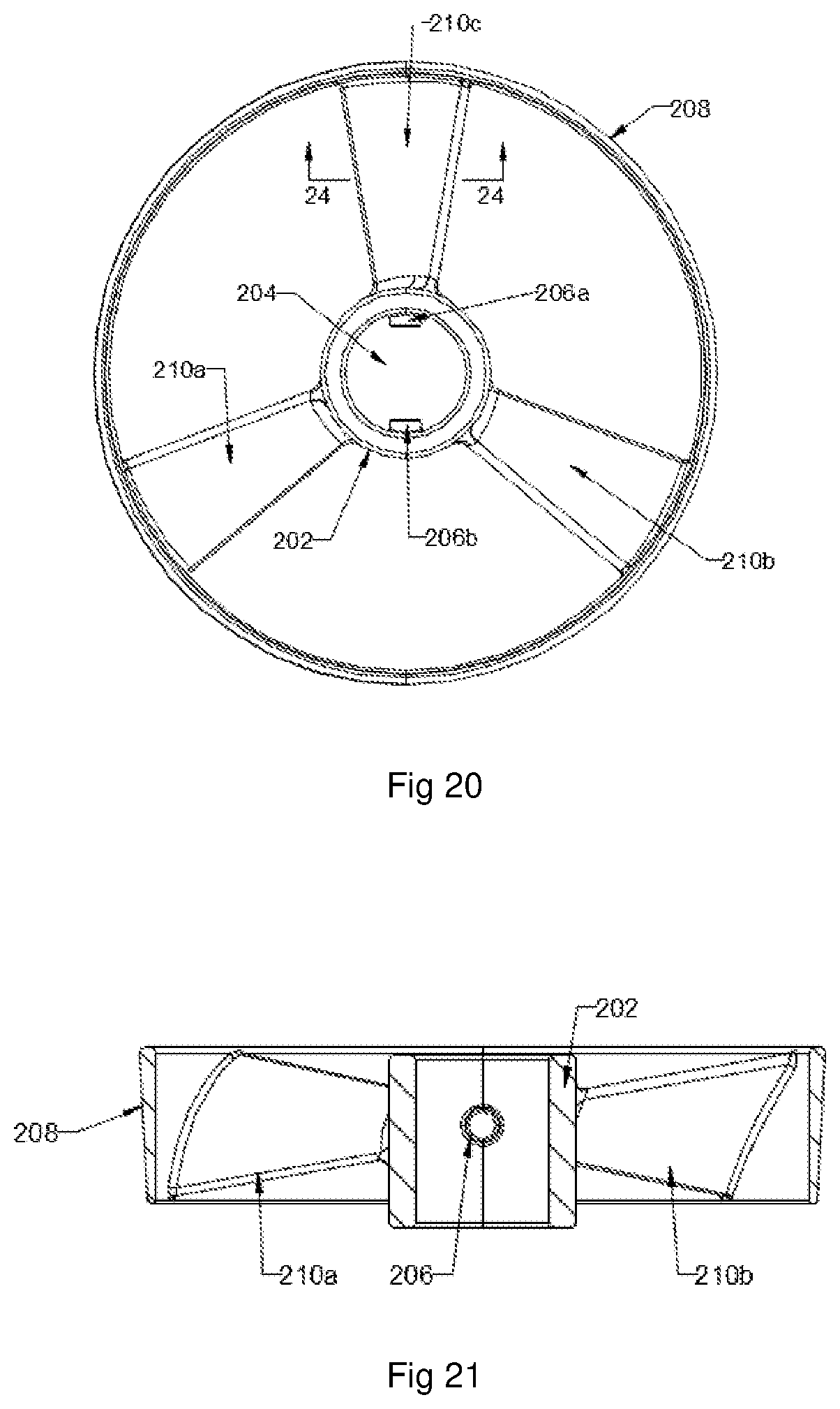 Patent US12313372 Figure 11 – Toy copter ring launcher with axially stacked ring magazine and improved copter ring