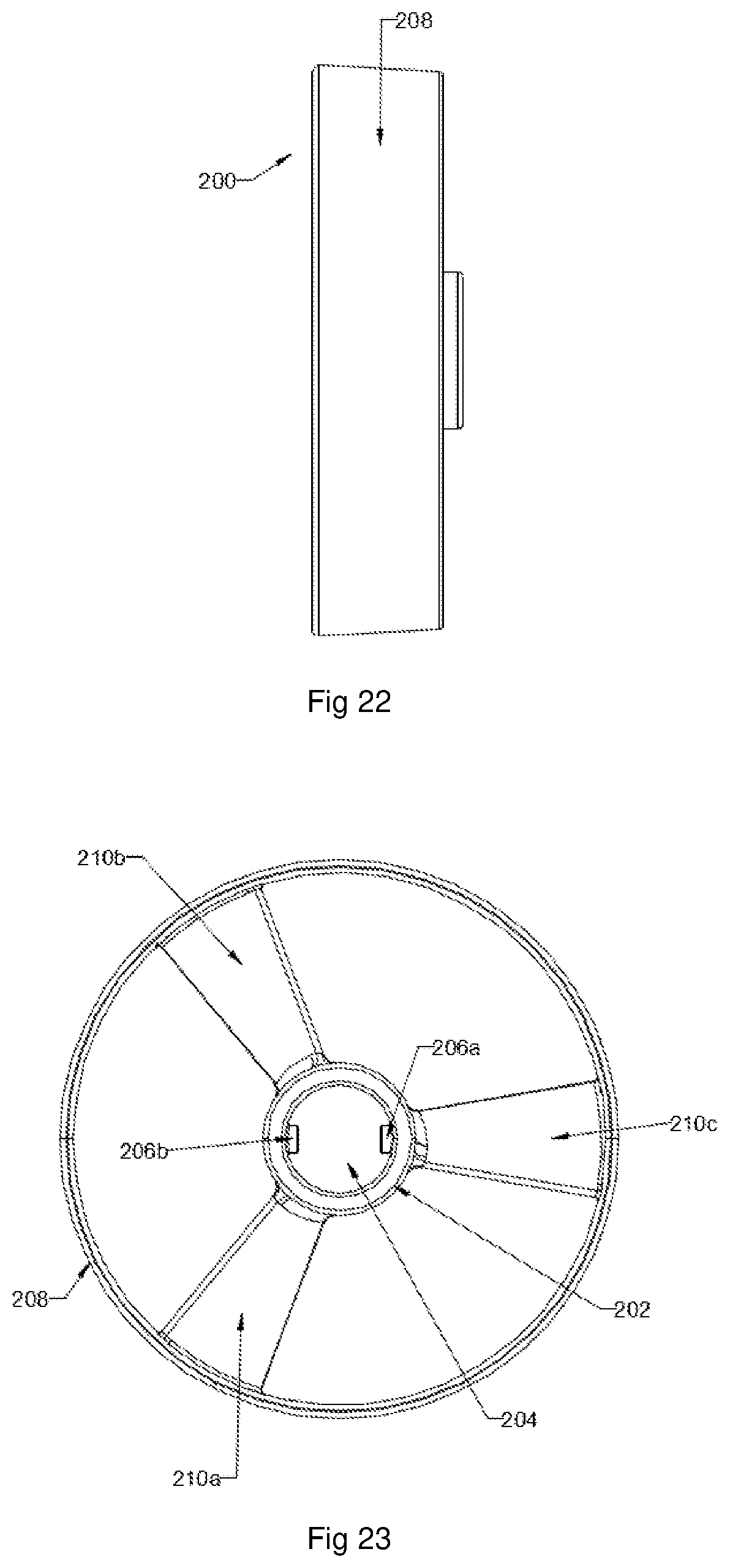 Patent US12313372 Figure 12 – Toy copter ring launcher with axially stacked ring magazine and improved copter ring