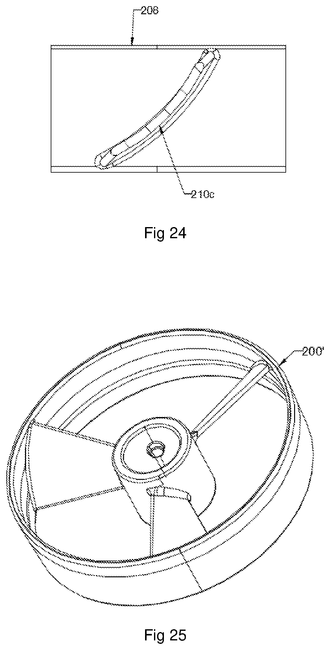 Patent US12313372 Figure 13 – Toy copter ring launcher with axially stacked ring magazine and improved copter ring