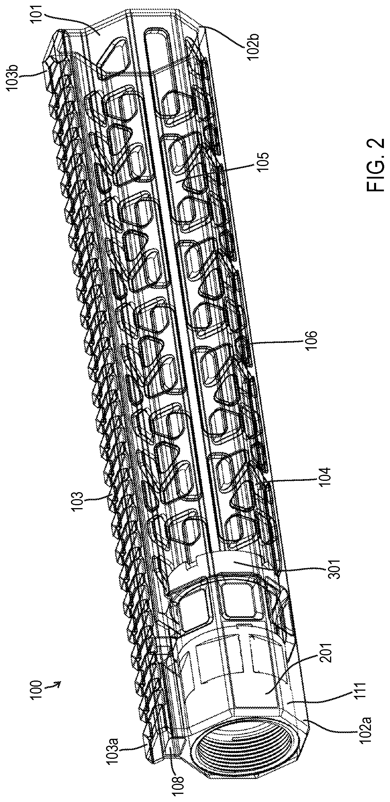 Patent US12313373 Figure 2 – Handguard assembly