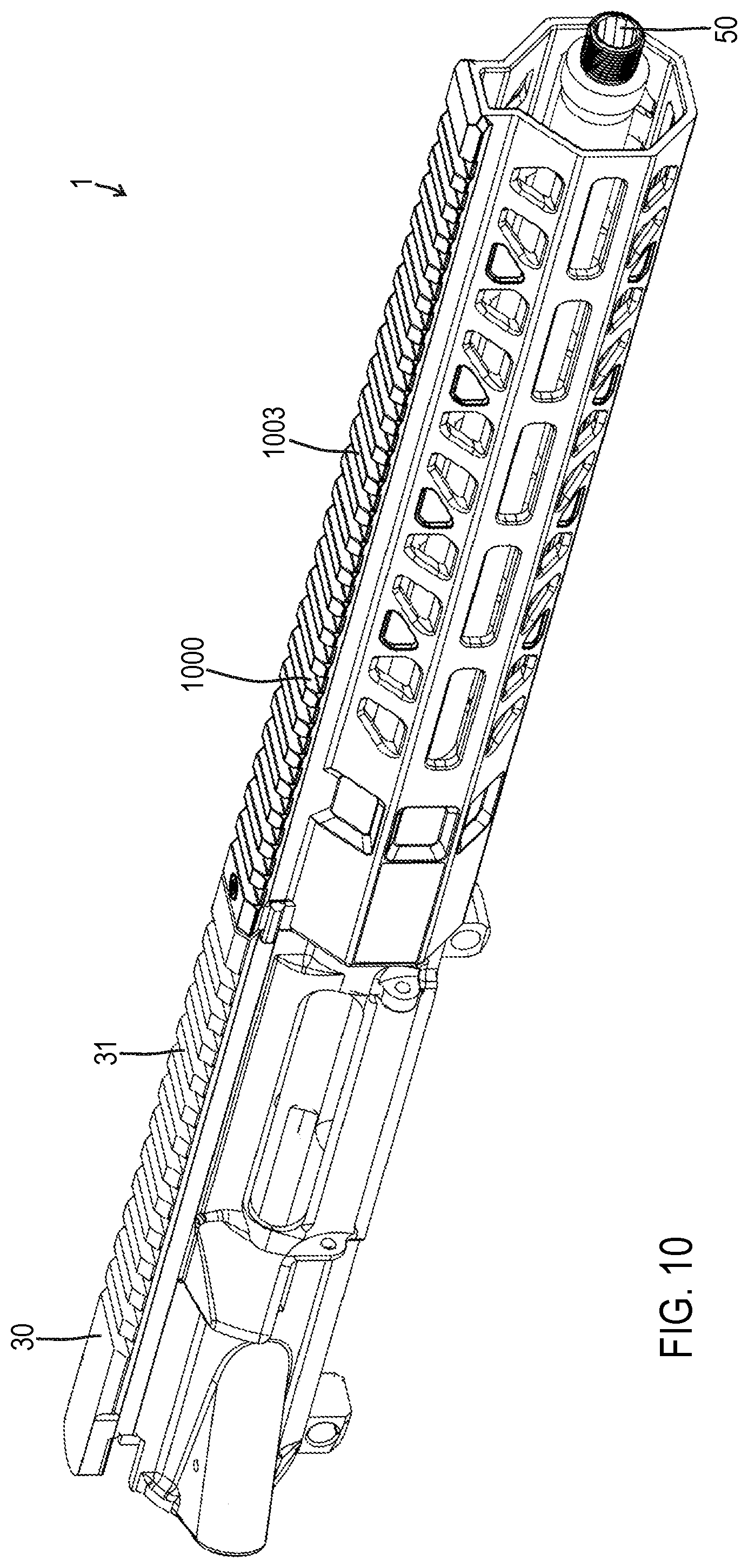 Patent US12313373 Figure 12 – Handguard assembly