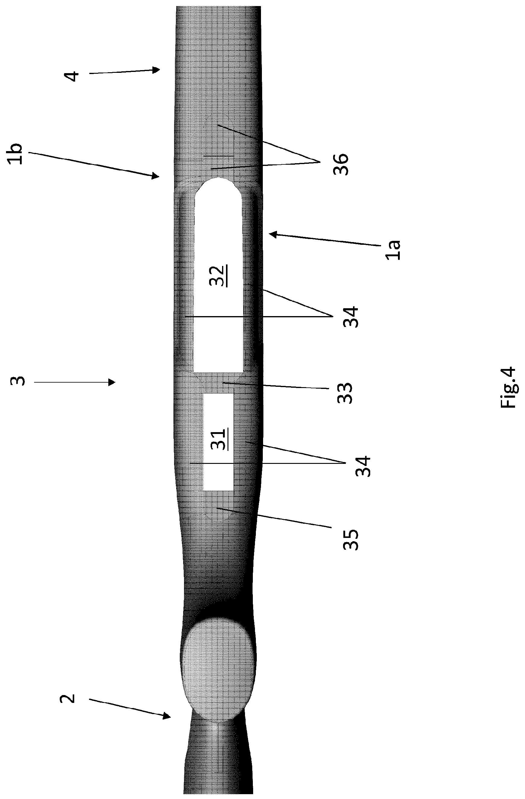 Patent US12313374 Figure 4 – One-piece gunstock of advanced composite material for firearm and manufacturing method thereof