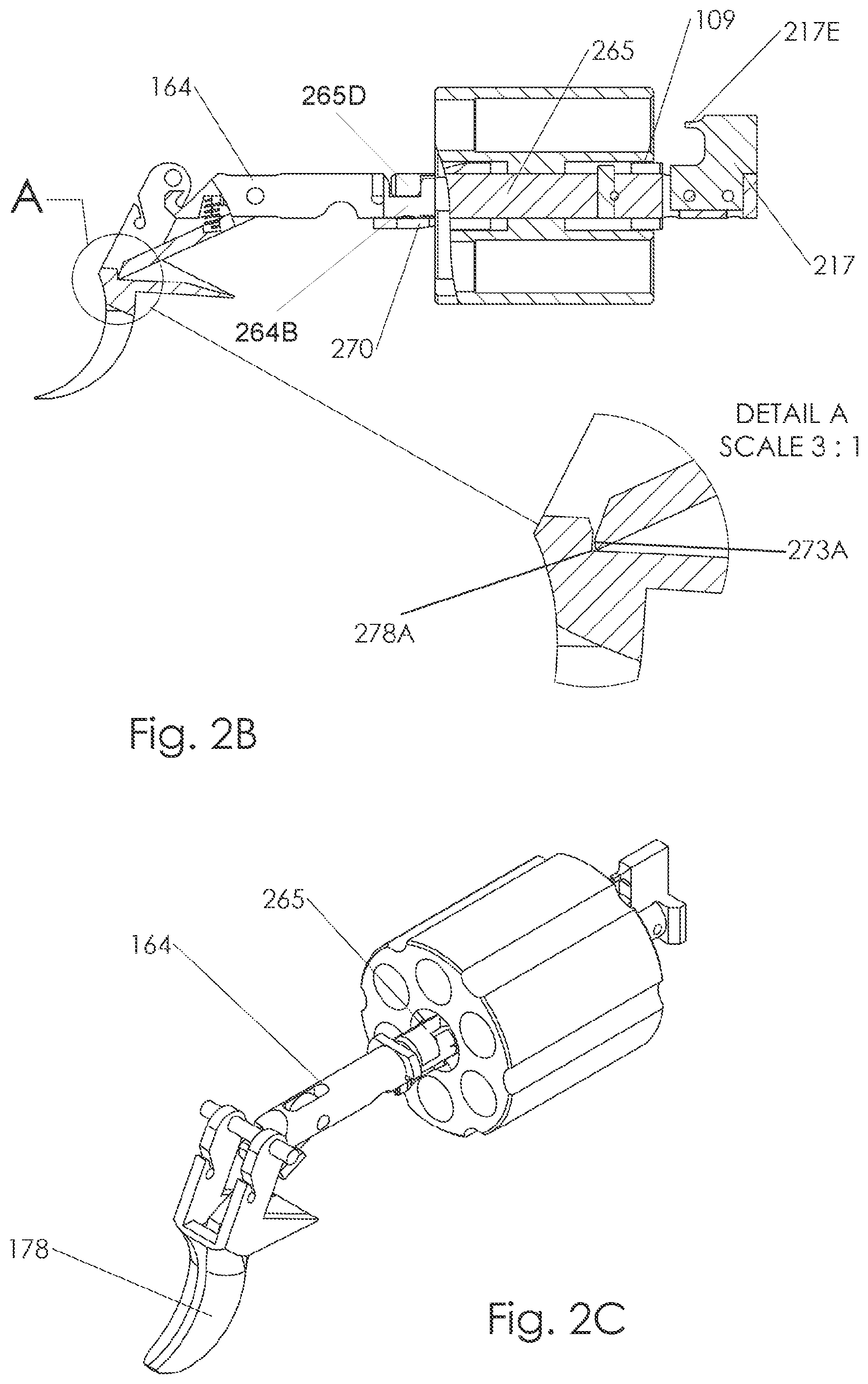 Patent US12313375 Figure 3 – Open frame revolver with changeable drum