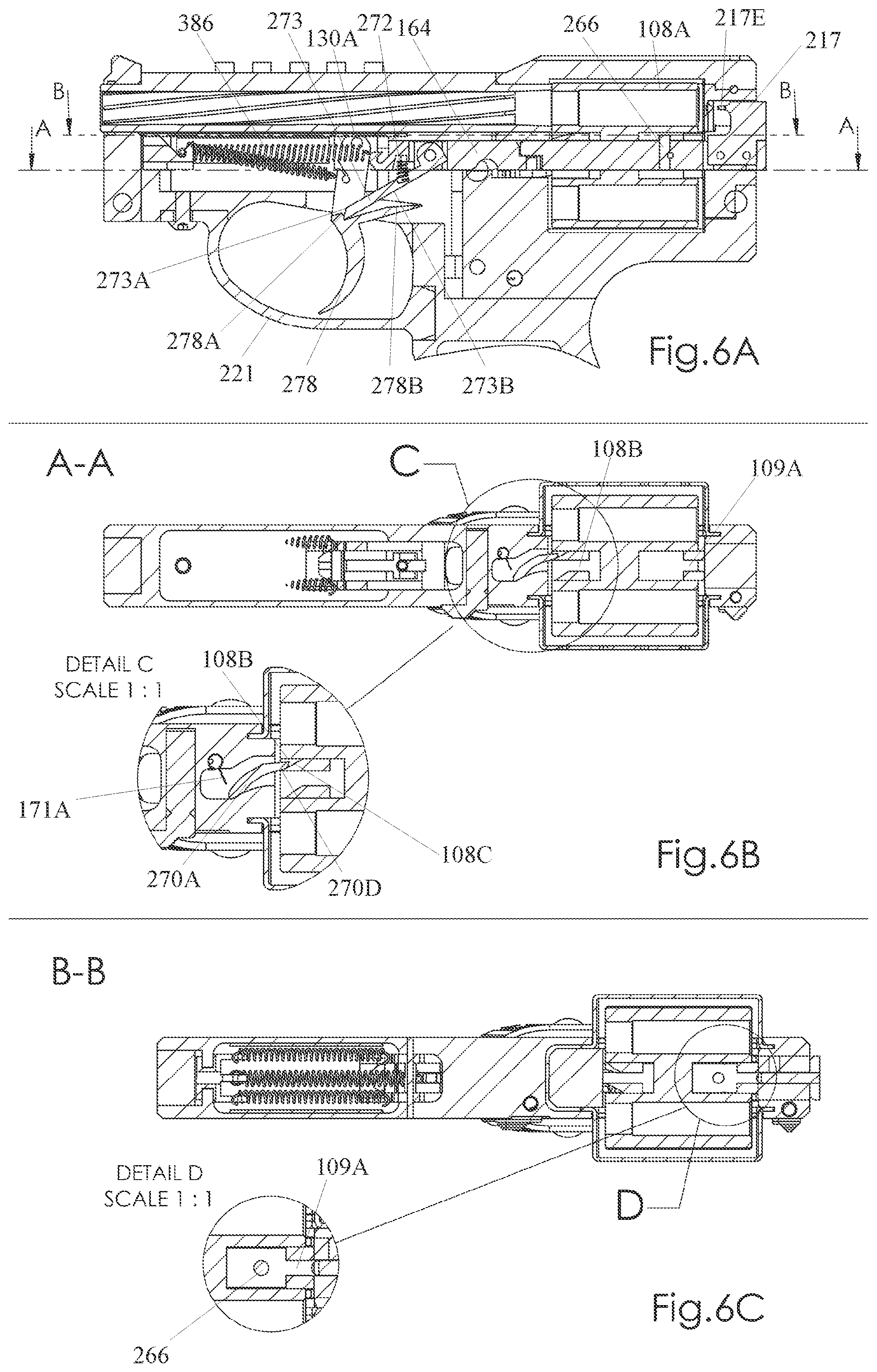 Patent US12313375 Figure 12 – Open frame revolver with changeable drum