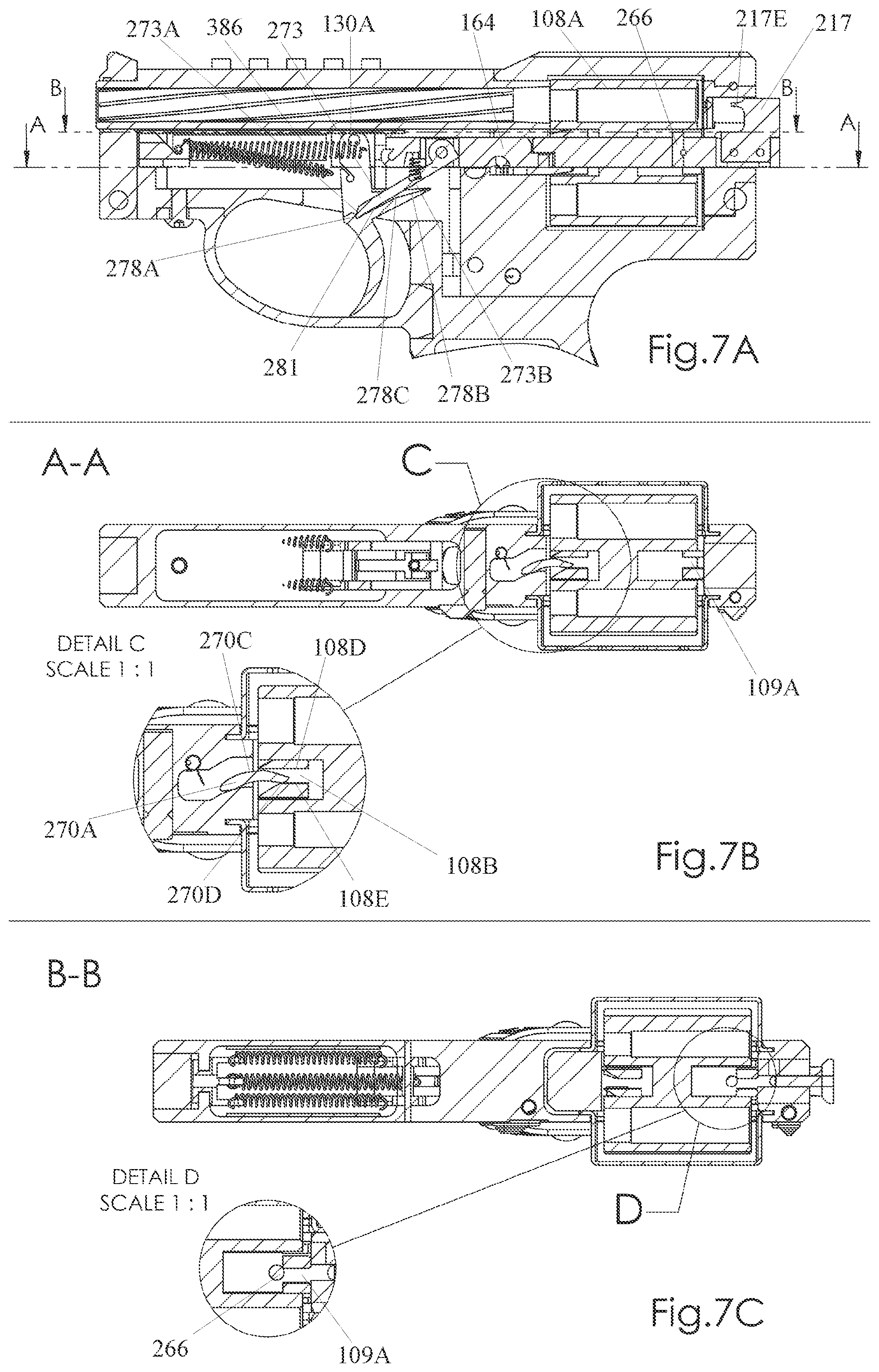 Patent US12313375 Figure 13 – Open frame revolver with changeable drum