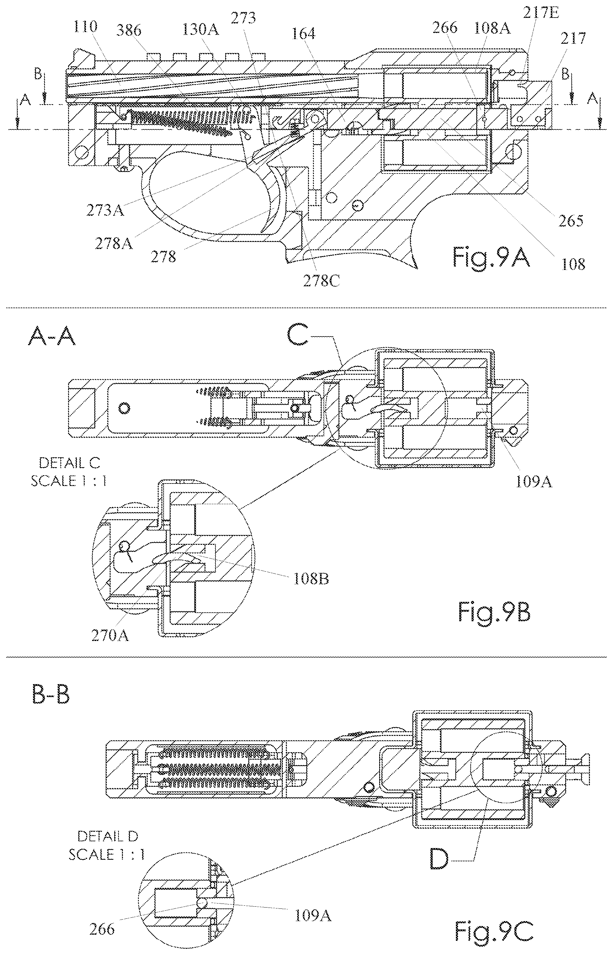 Patent US12313375 Figure 15 – Open frame revolver with changeable drum