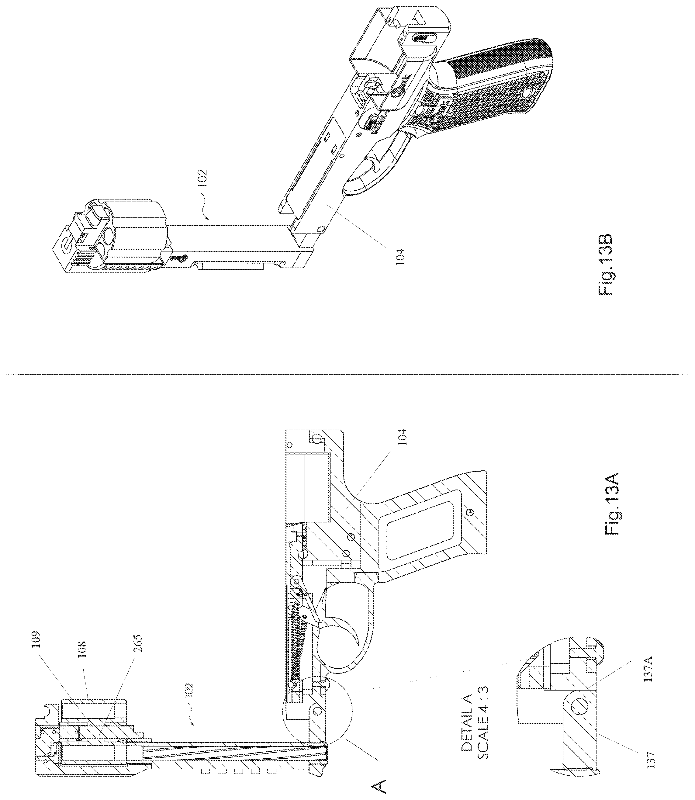 Patent US12313375 Figure 19 – Open frame revolver with changeable drum