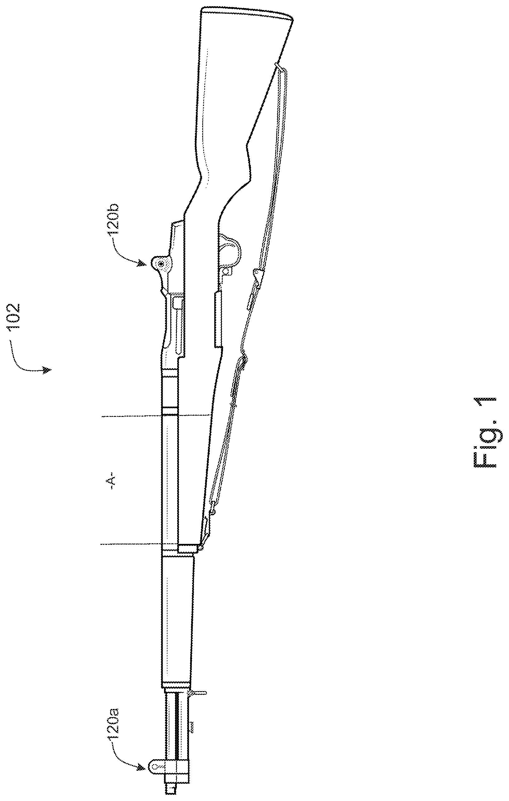 Patent US12313377 Figure 1 – Rifle scope mount