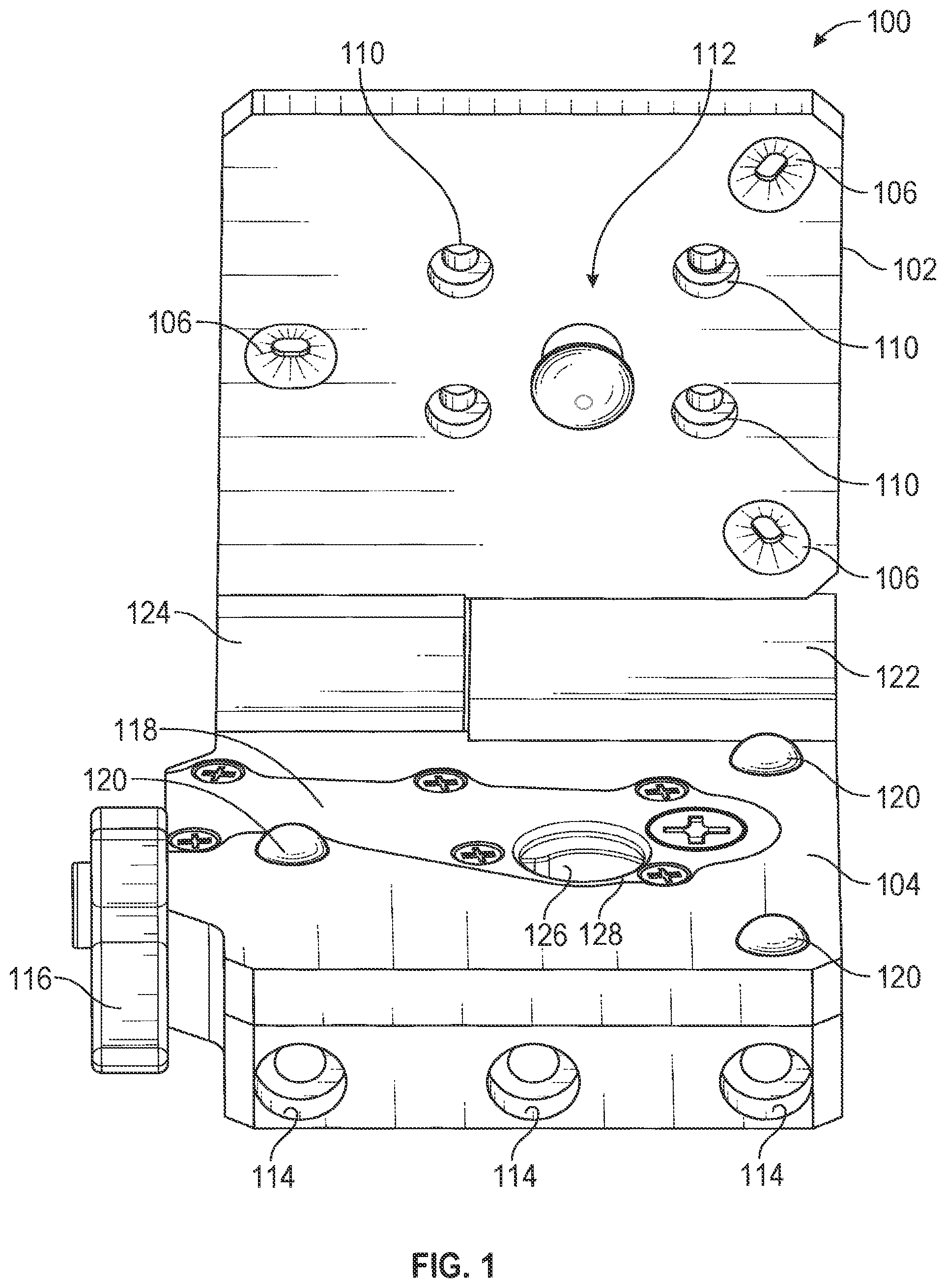Patent US12313378 Figure 1 – Kinematic mount for a firearm
