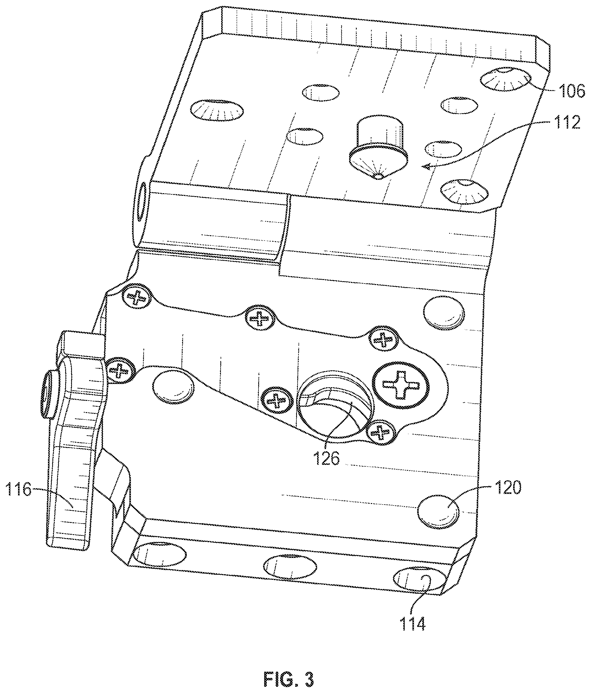 Patent US12313378 Figure 3 – Kinematic mount for a firearm