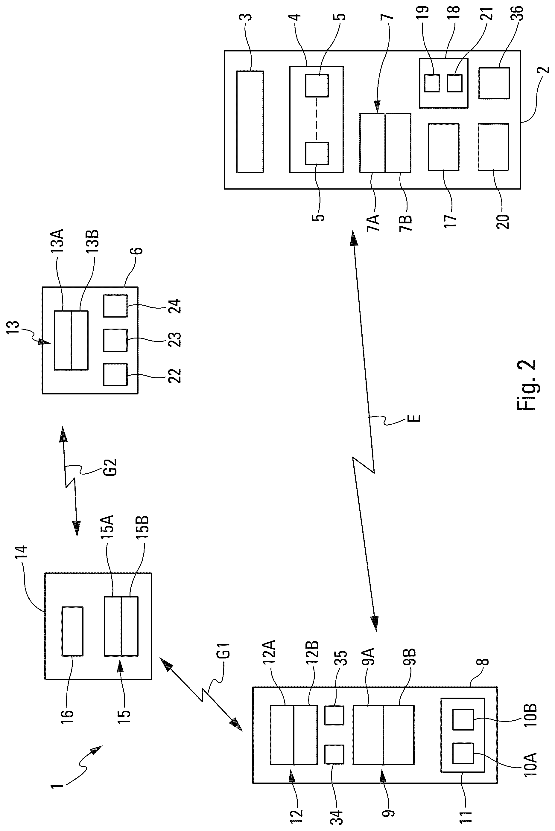Patent US12313379 Figure 2 – System for neutralising a target using a drone and a missile