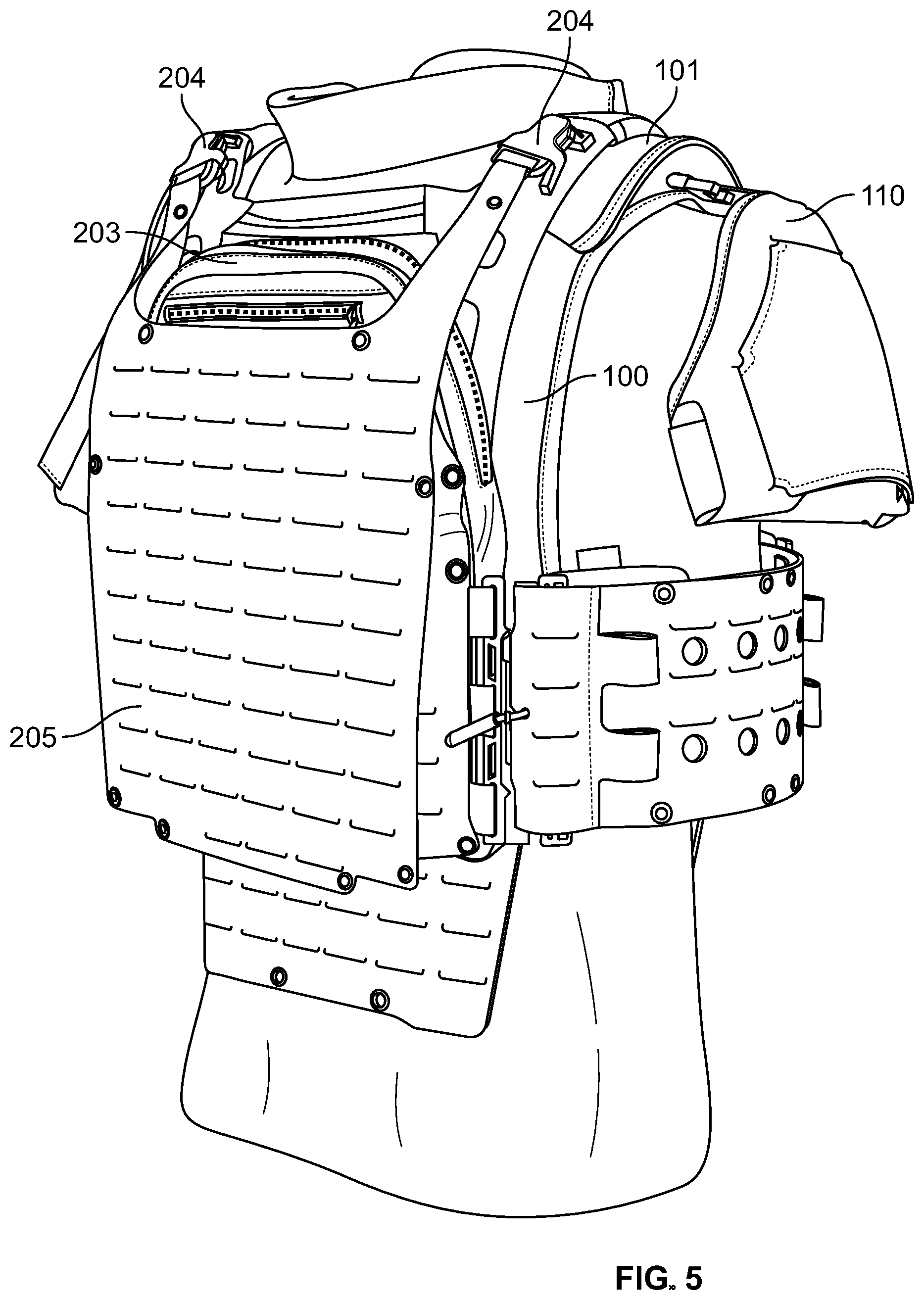 Patent US12313380 Figure 5 – Protective mantel and accessory hub