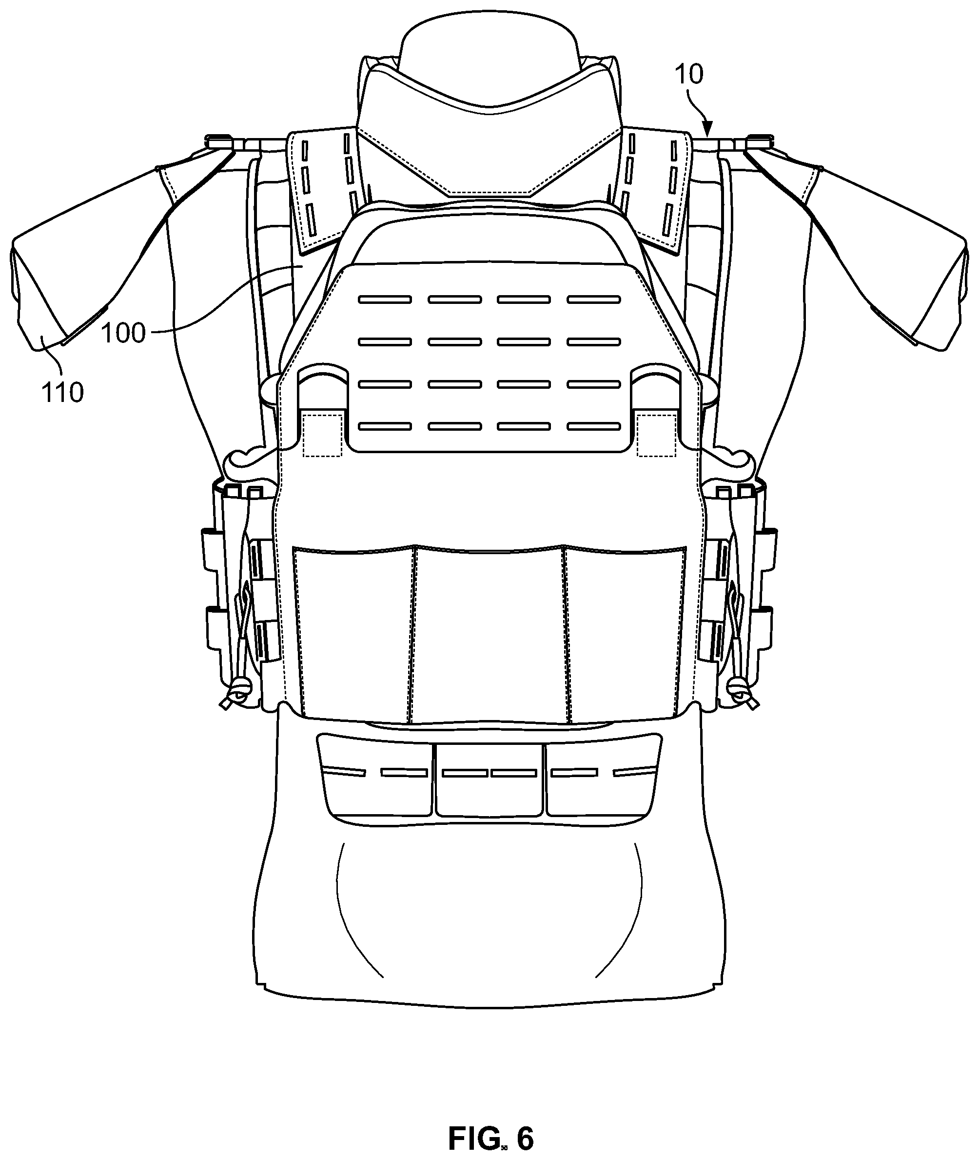 Patent US12313380 Figure 6 – Protective mantel and accessory hub