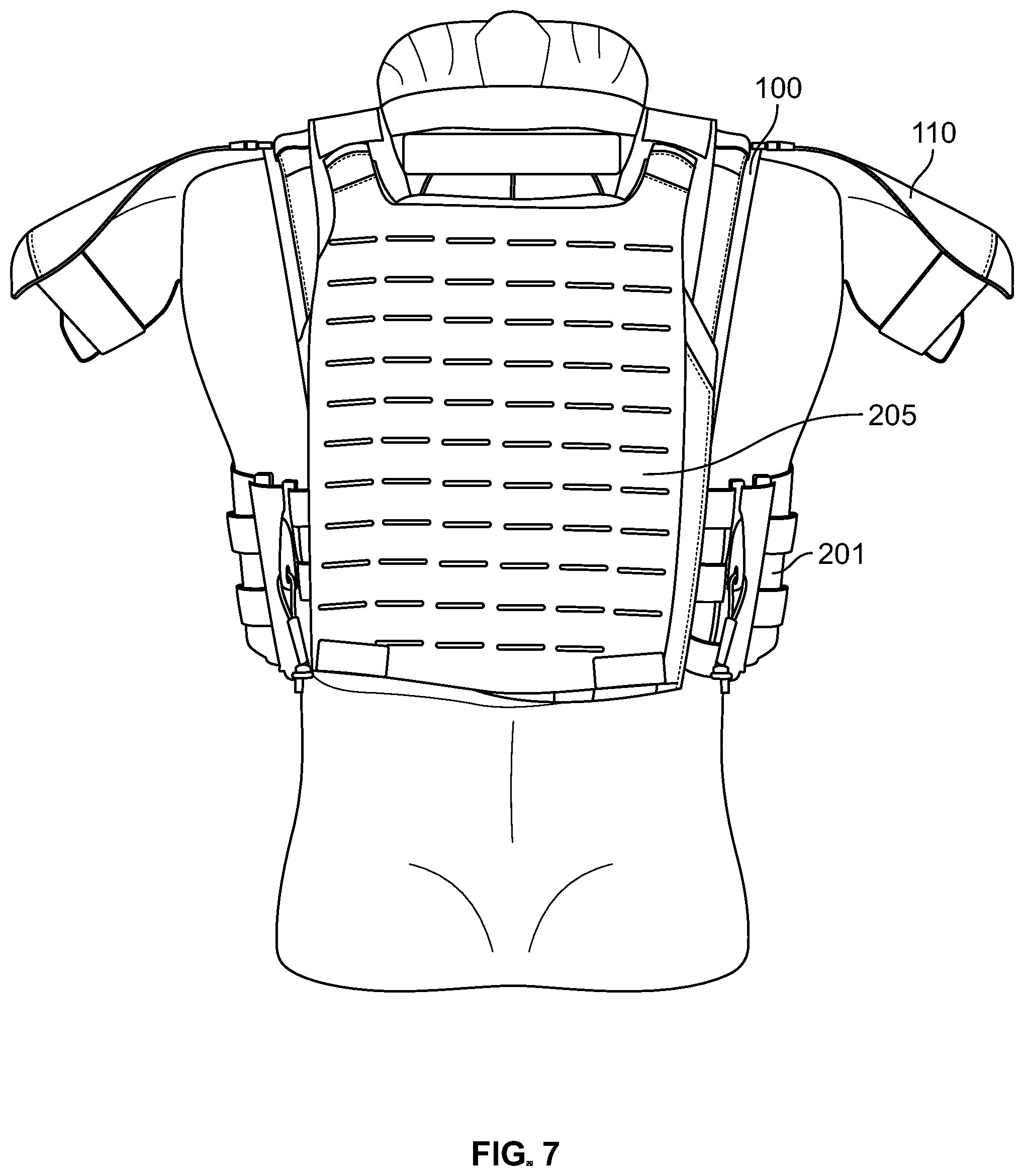 Patent US12313380 Figure 7 – Protective mantel and accessory hub