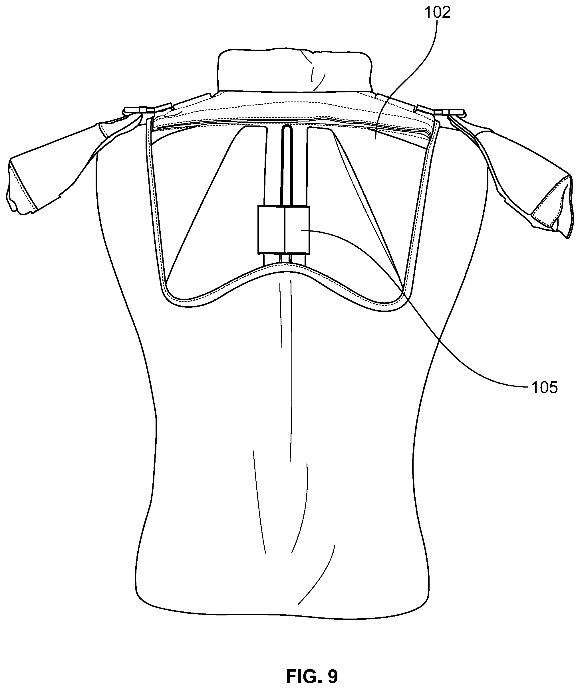 Patent US12313380 Figure 9 – Protective mantel and accessory hub