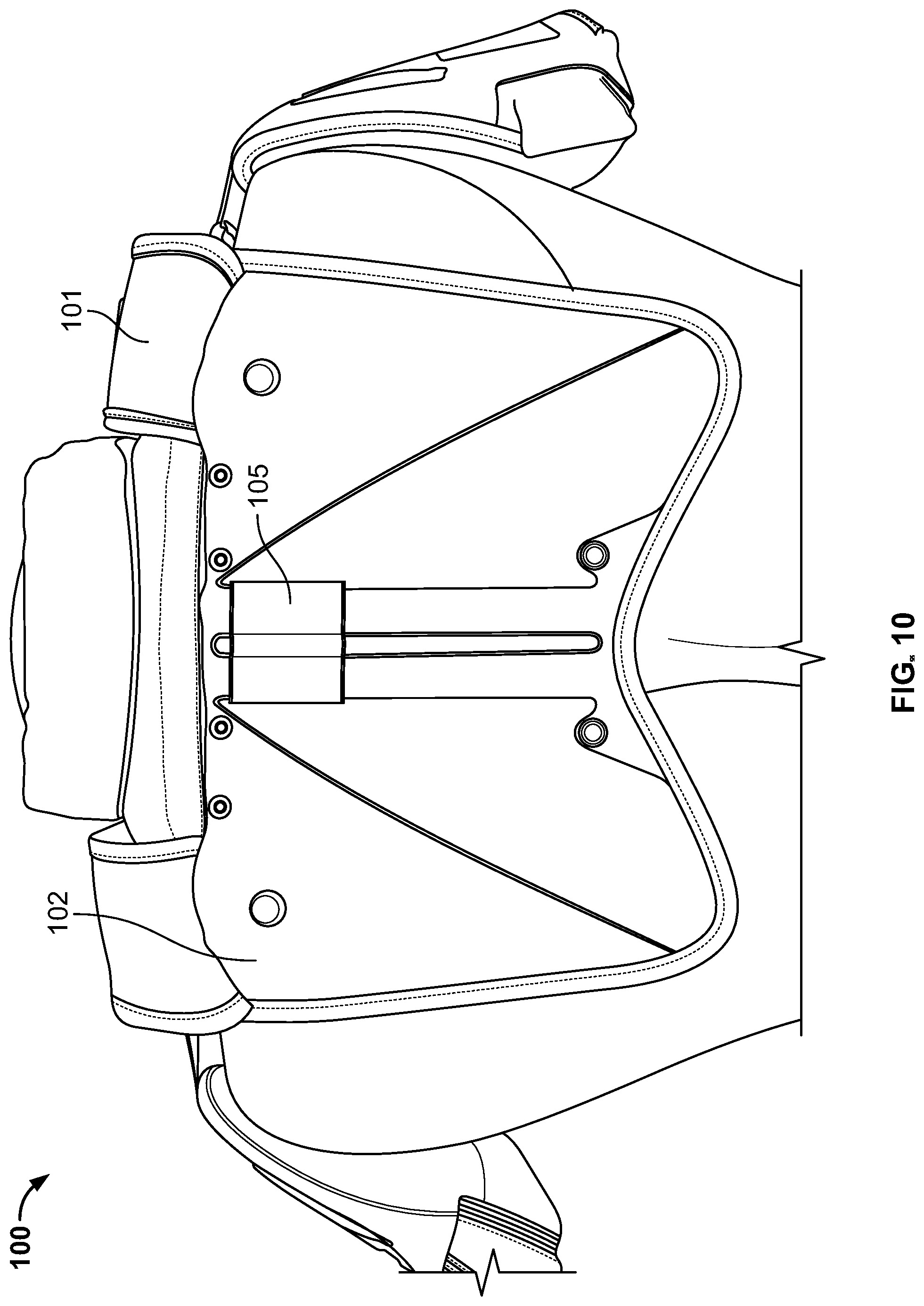 Patent US12313380 Figure 10 – Protective mantel and accessory hub