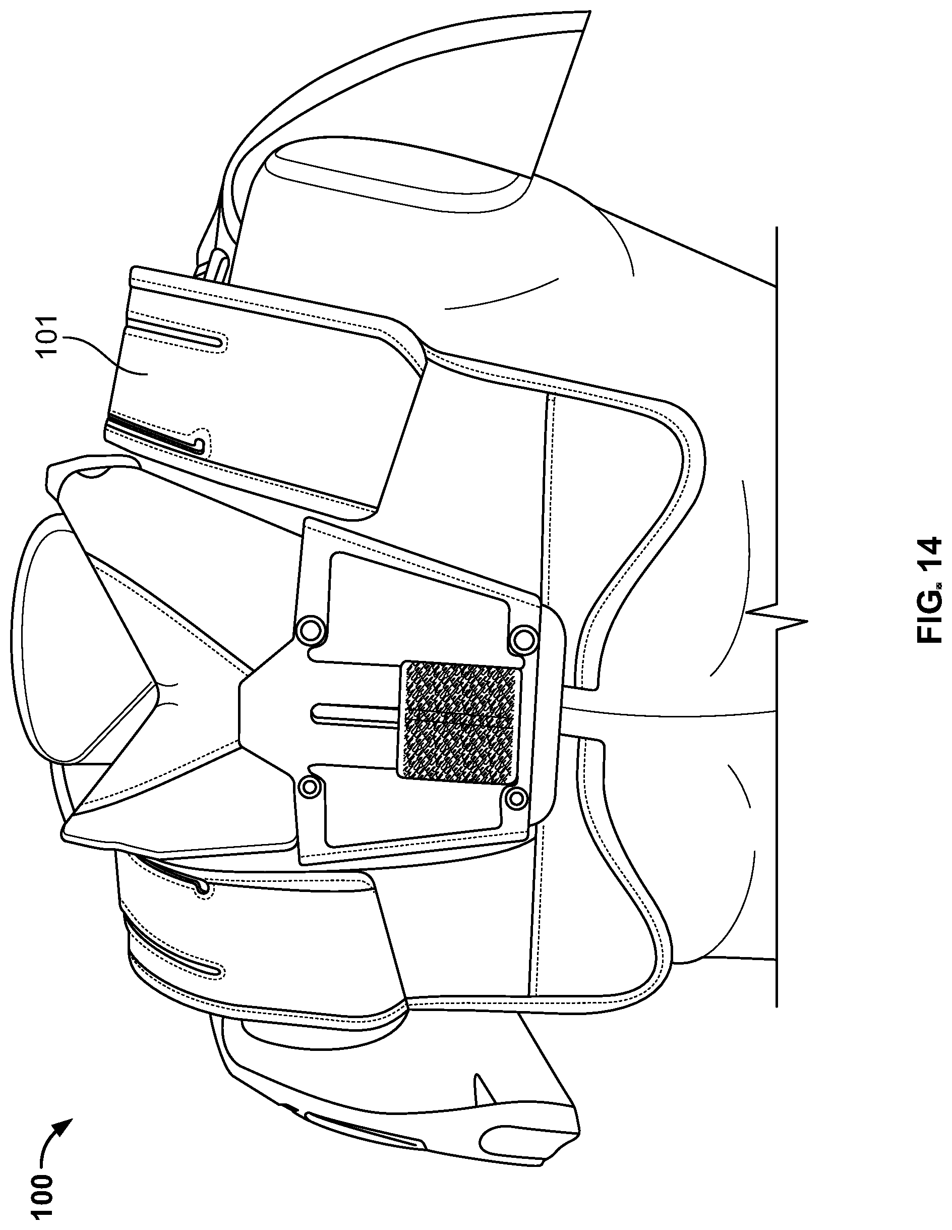Patent US12313380 Figure 14 – Protective mantel and accessory hub