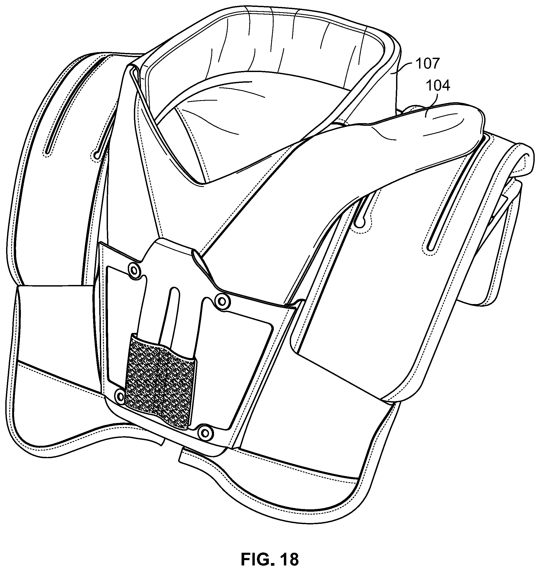Patent US12313380 Figure 18 – Protective mantel and accessory hub