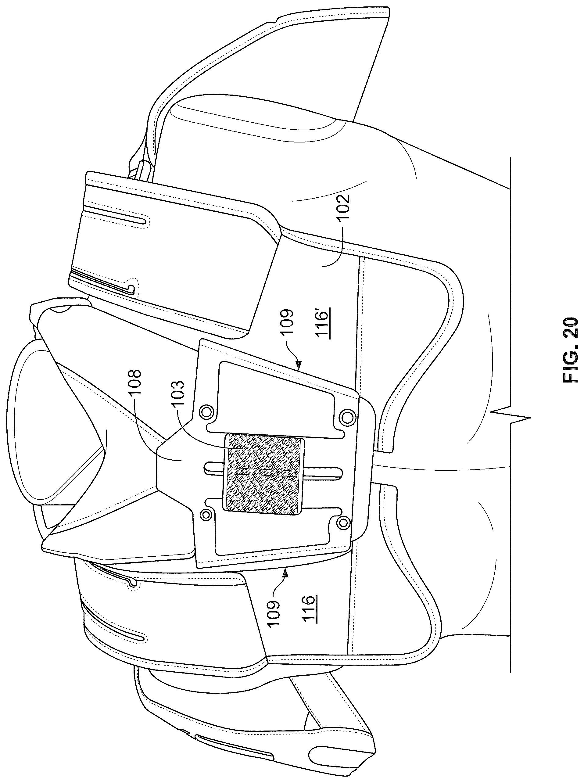 Patent US12313380 Figure 20 – Protective mantel and accessory hub