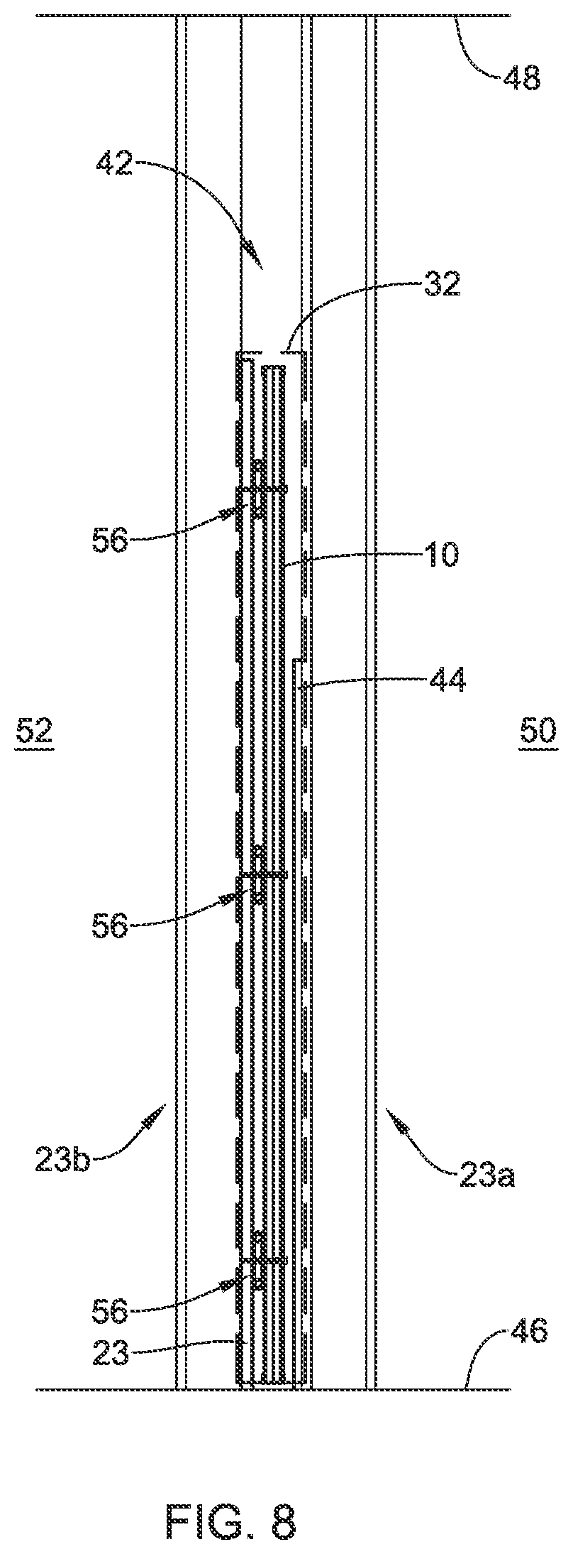 Patent US12313382 Figure 8 – Ballistic resistant wall structures