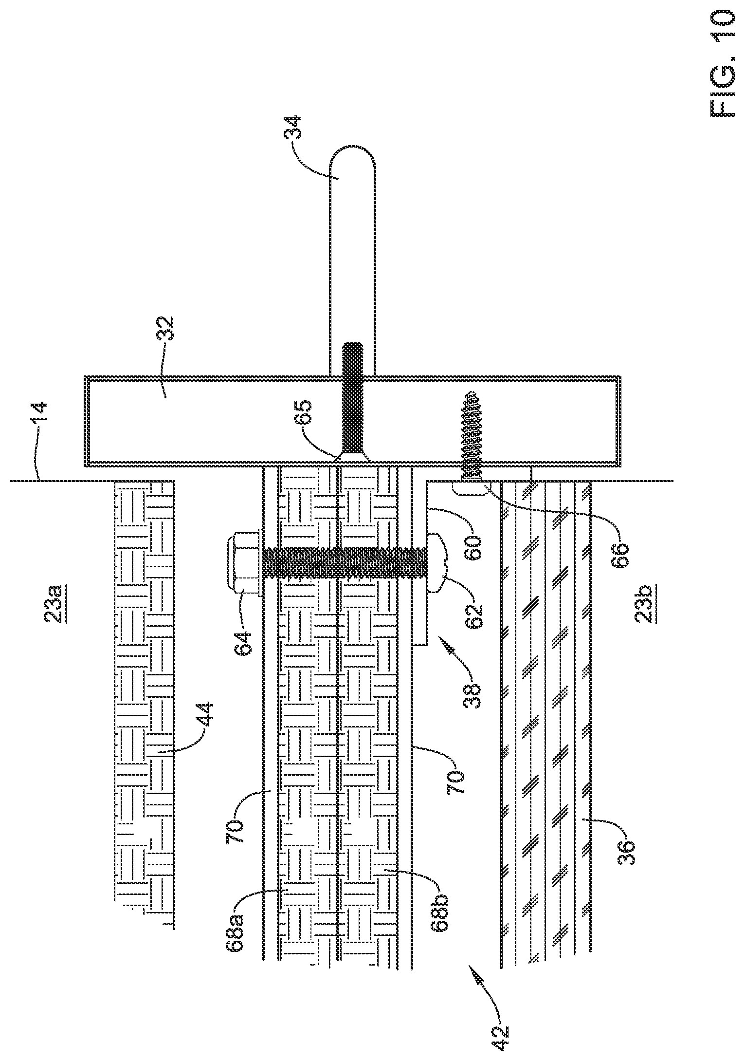 Patent US12313382 Figure 10 – Ballistic resistant wall structures