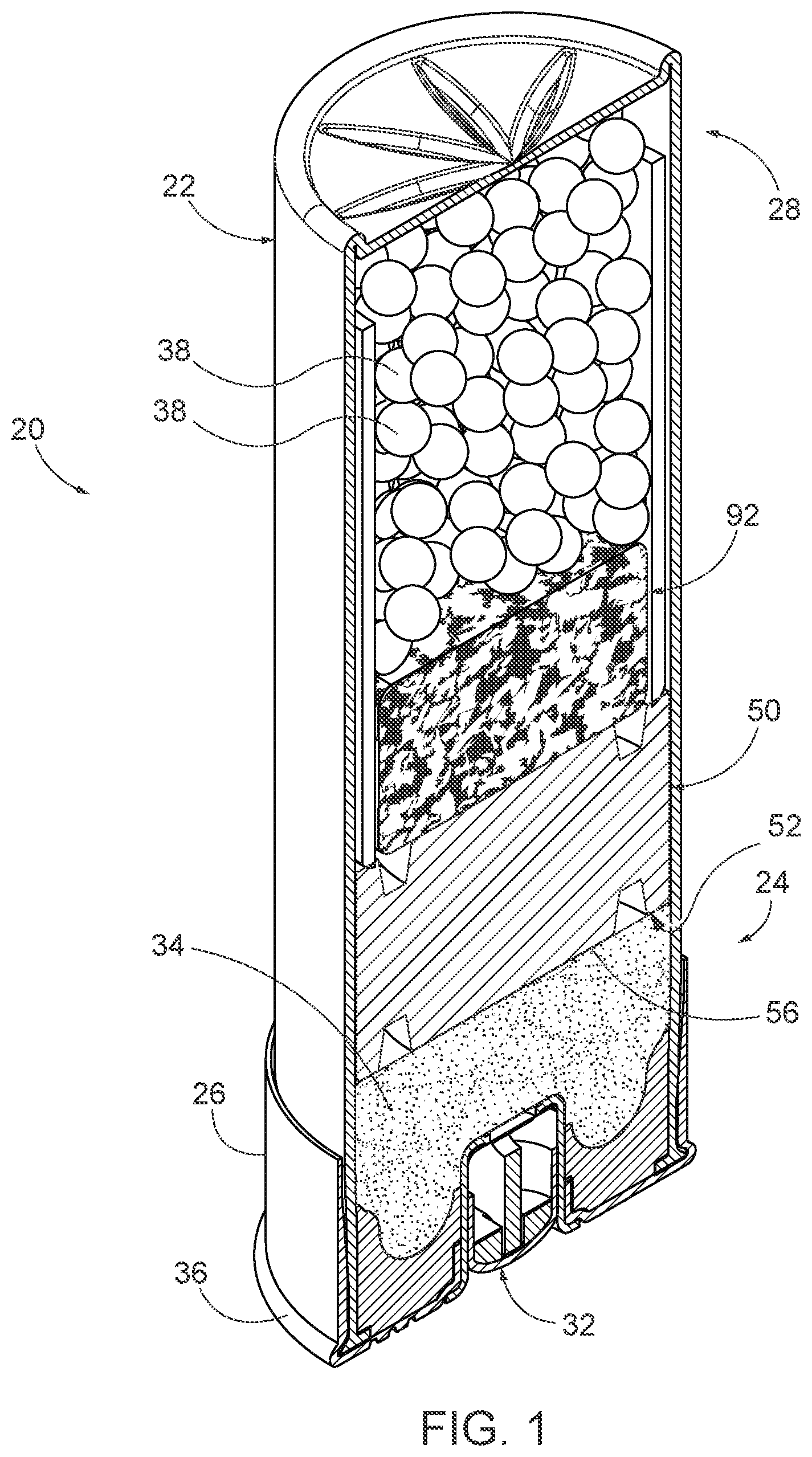 Patent US12313388 — Biodegradable shotshell components — Figure 1