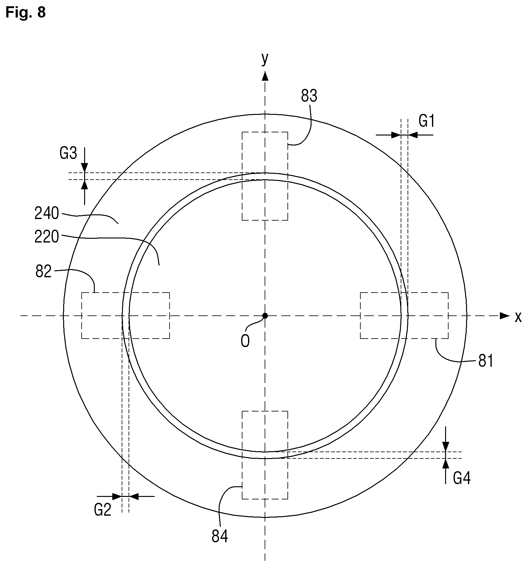 Patent US12313392 Figure 8 – Apparatus and method for measuring the gap