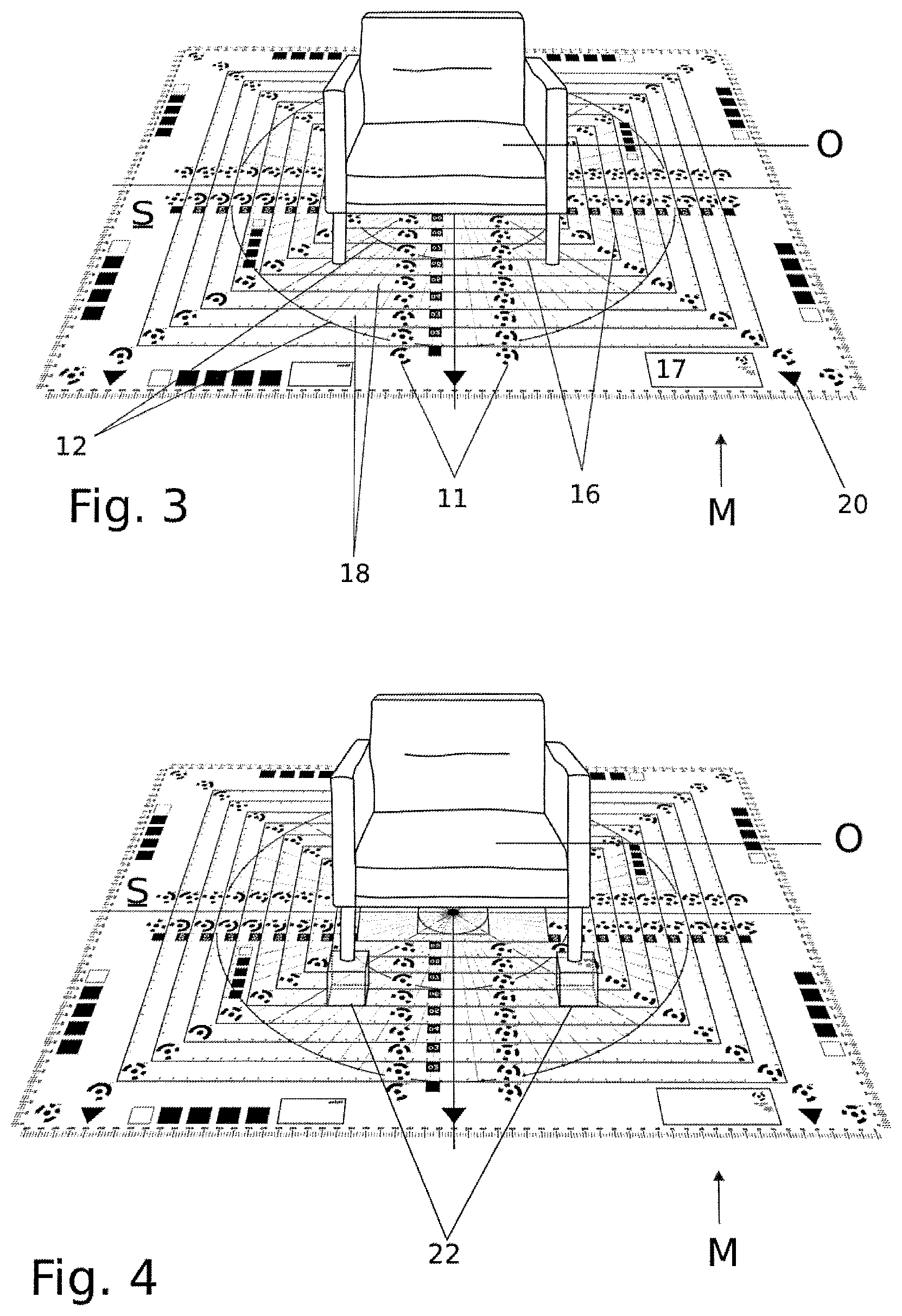 Patent US12313403 Figure 3 – Mat for carrying out a photogrammetry method, use of the mat and associated method