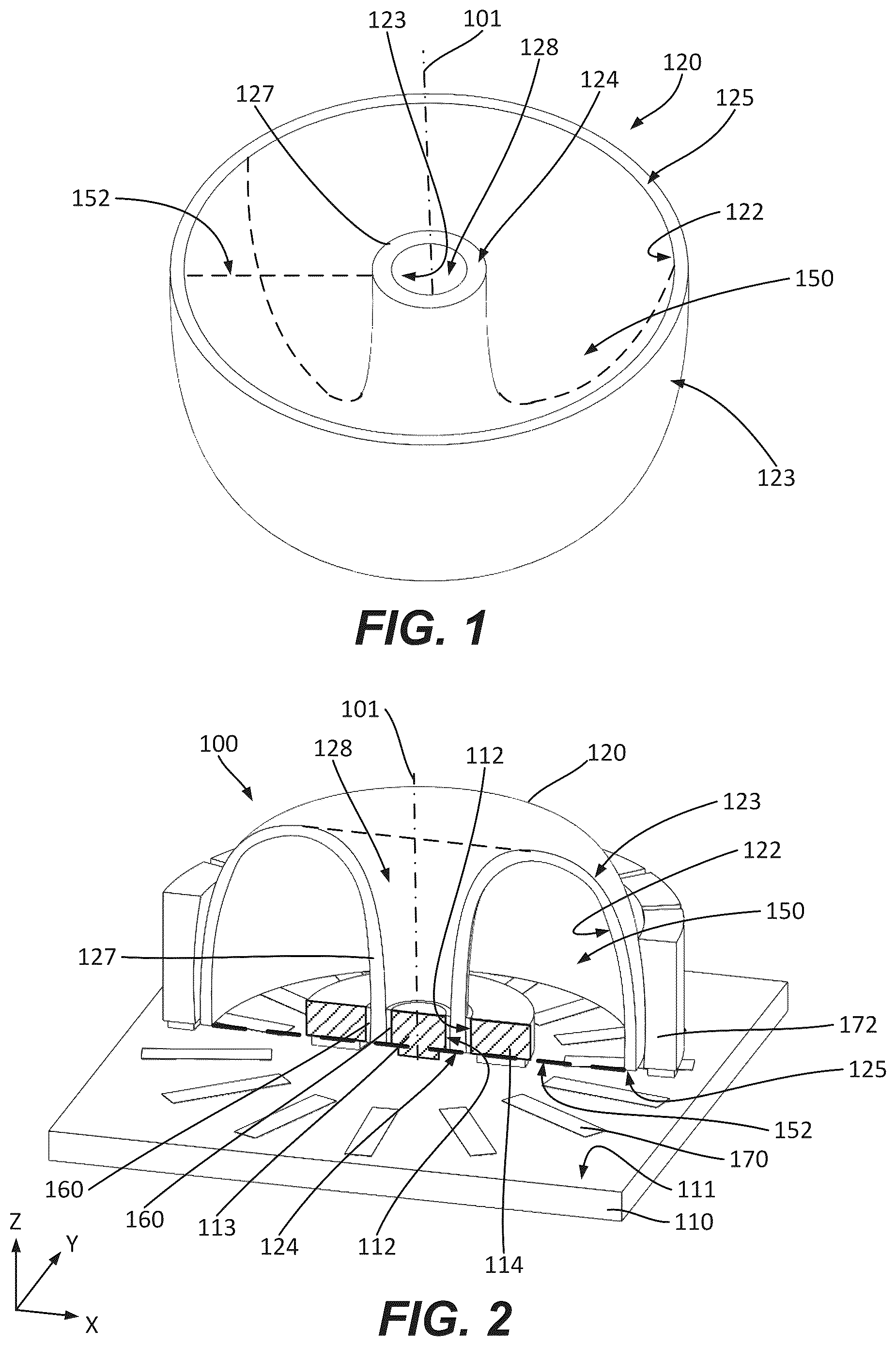 Patent US12313406 Figure 1 – Vibratory gyroscopes with resonator attachments