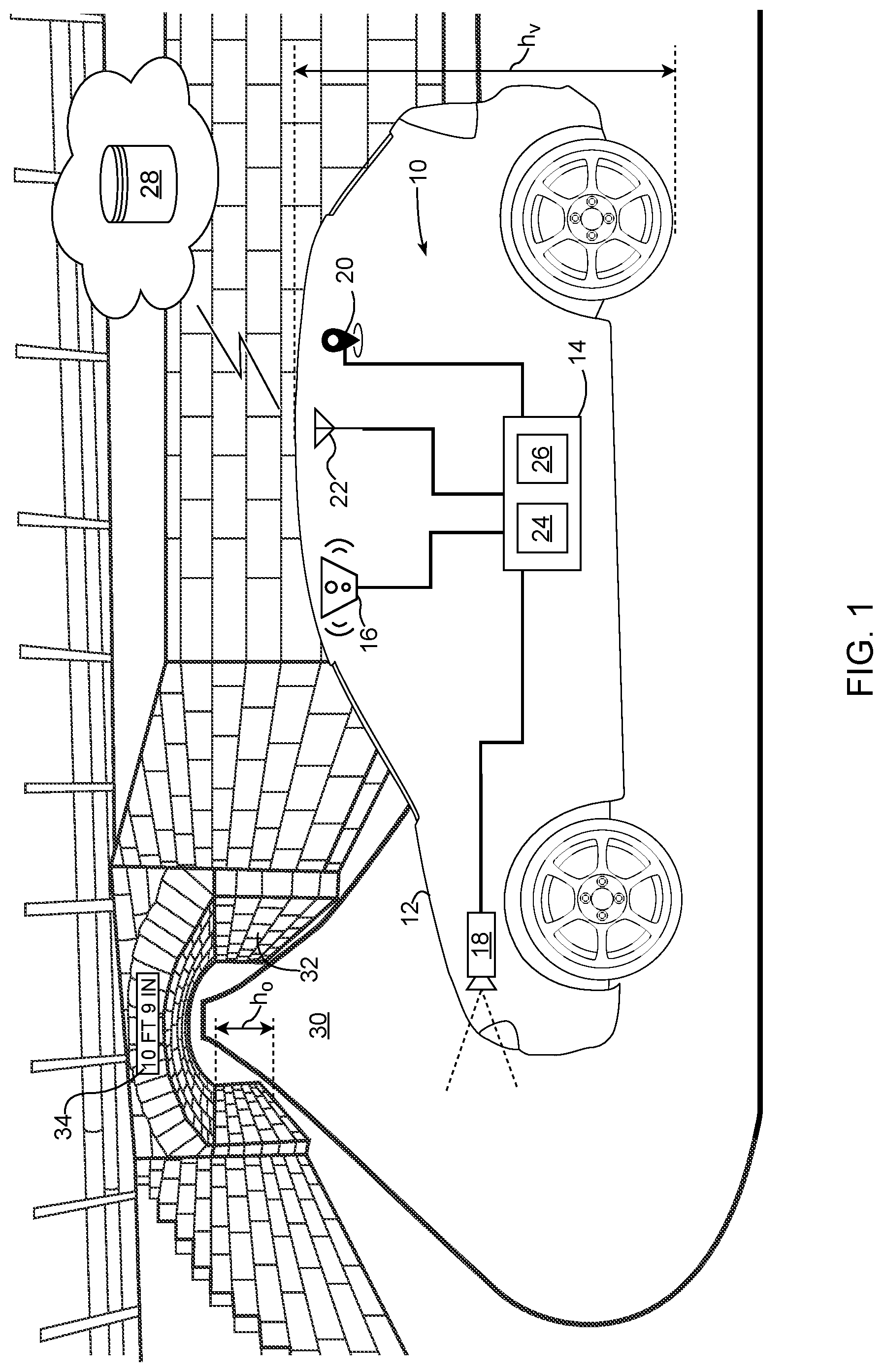Patent US12313413 Figure 1 – Navigation routing for a vehicle