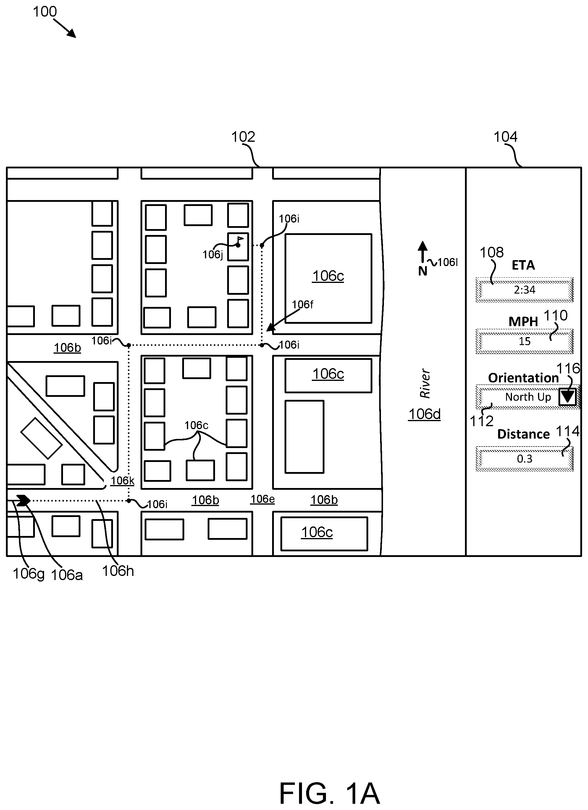 Patent US12313421 Figure 1 – Method for contextual navigation direction orientation