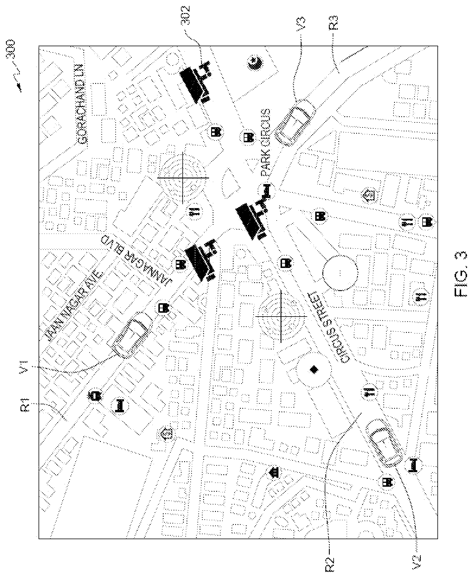 Patent US12313422 Figure 4 – Electronic map engagement for effective vehicle-to-infrastructure network