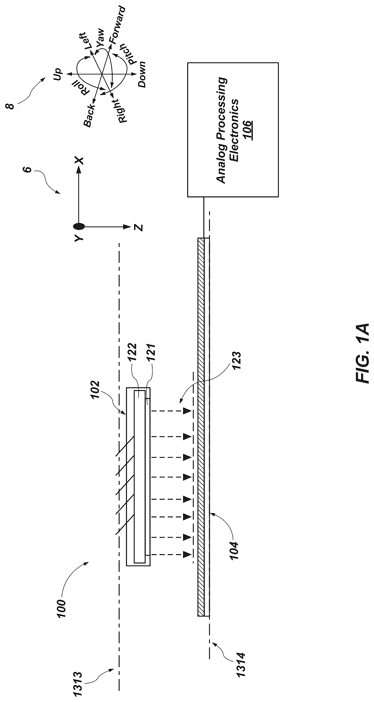 Patent US12313432 Figure 1 – Analog optical positioning sensor, method, and circuit