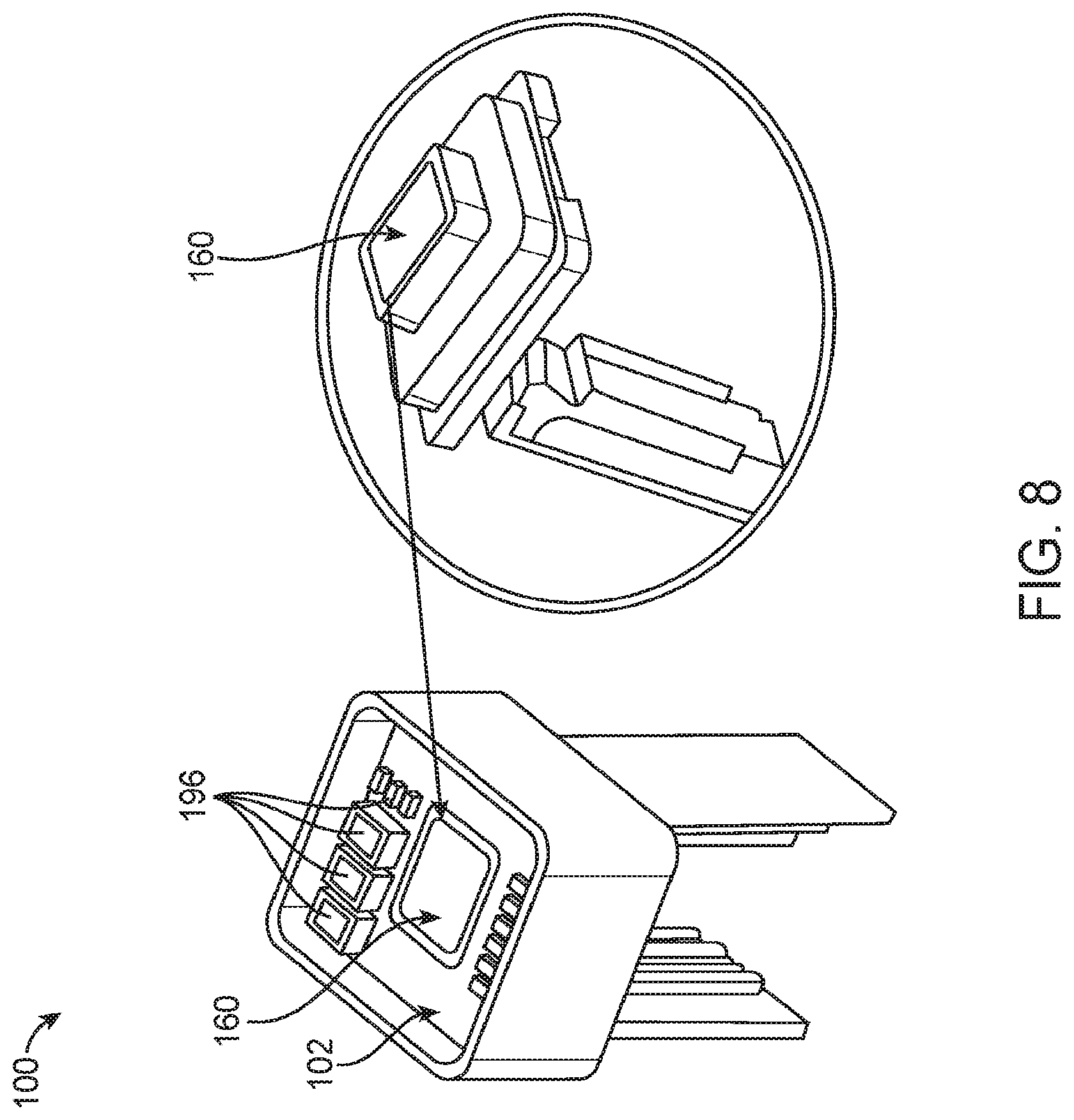 Patent US12313464 Figure 8 – Spectrometry systems with decreased light path