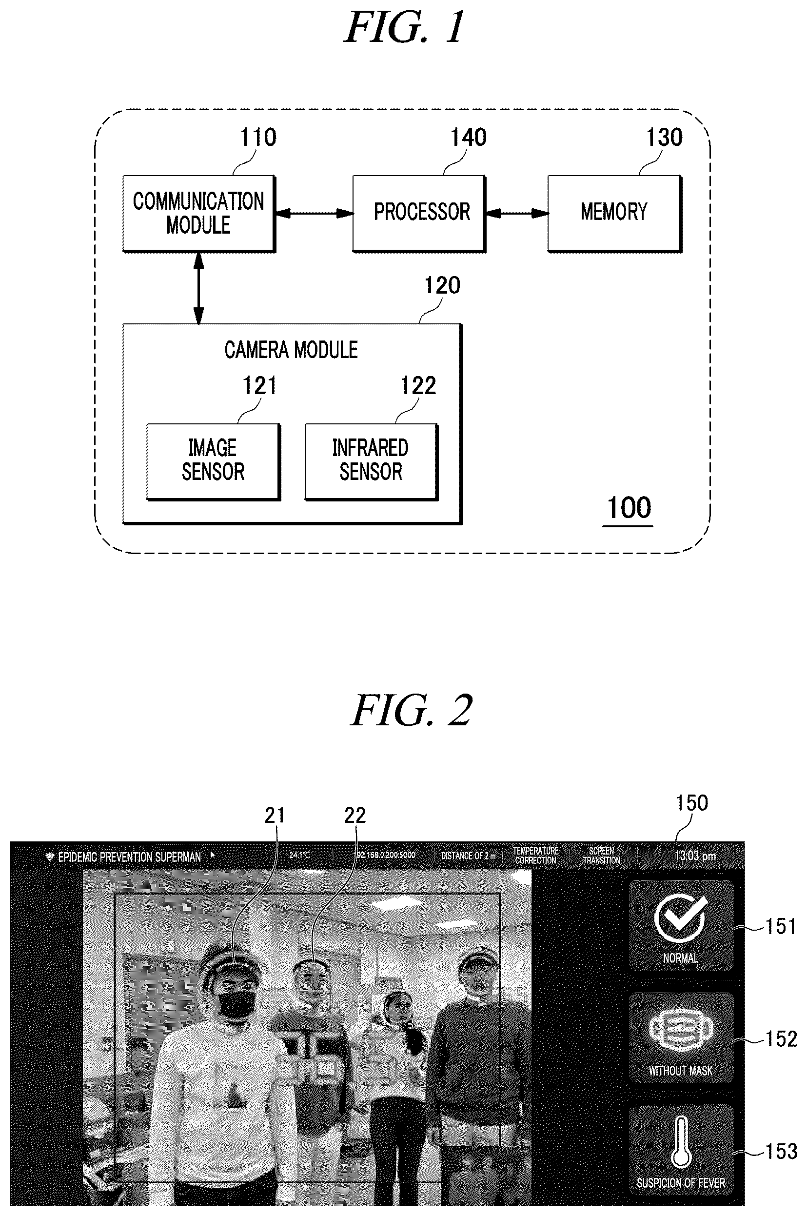 Patent US12313473 Figure 1 – Apparatus and method for measuring body temperature by recognizing the face
