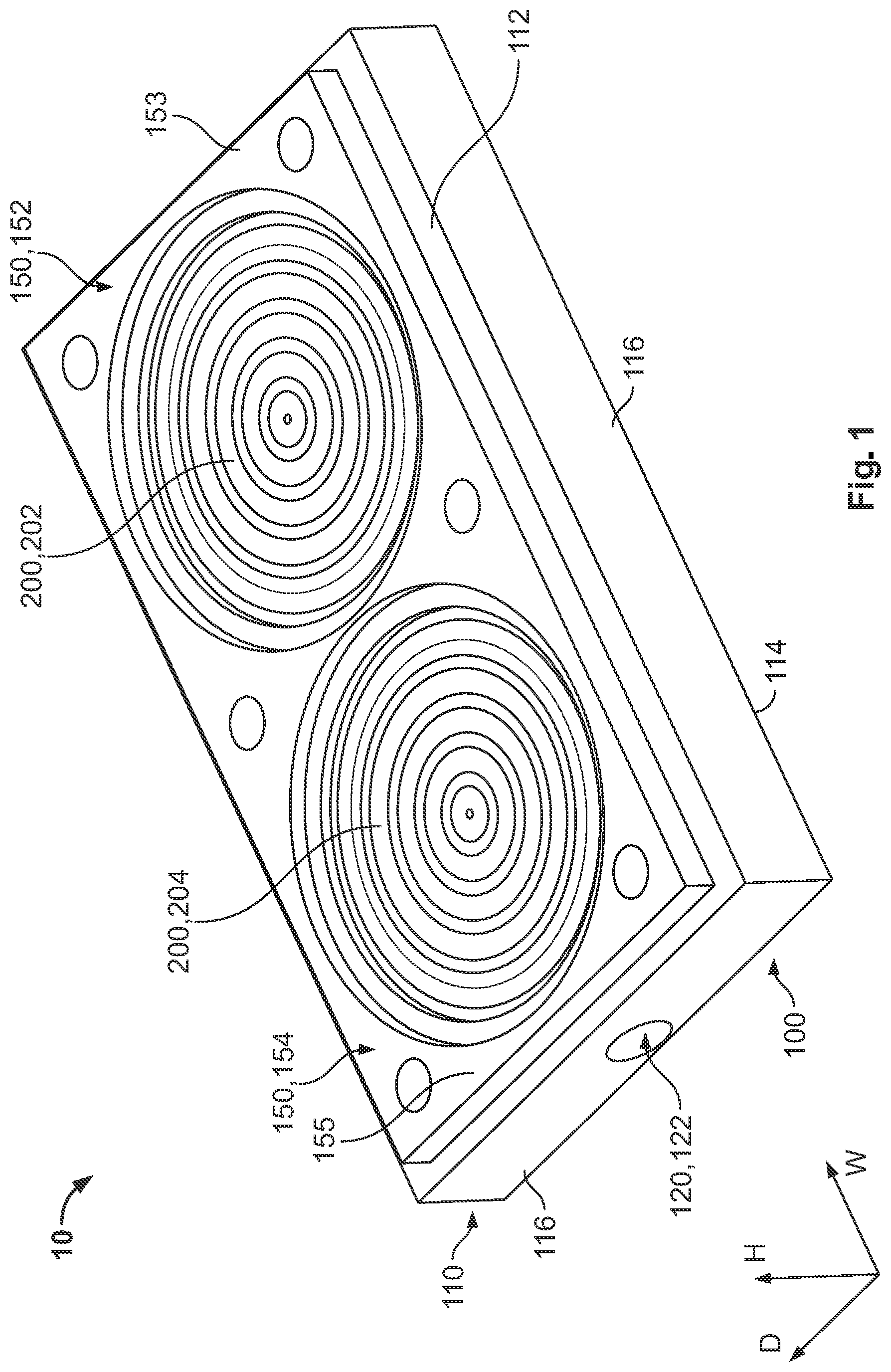 Patent US12313483 Figure 1 – Sensor having a plurality of diaphragms