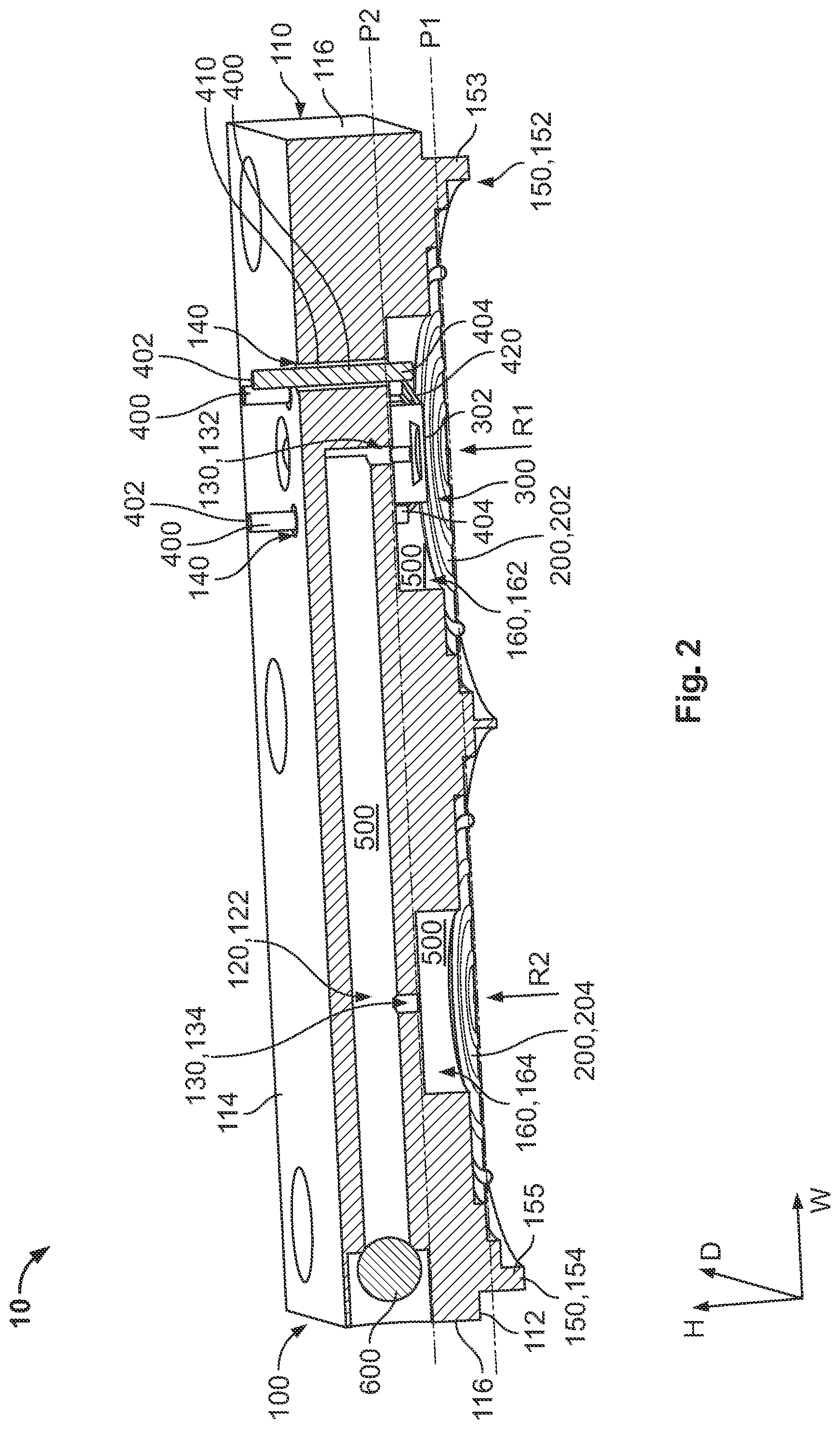 Patent US12313483 Figure 2 – Sensor having a plurality of diaphragms